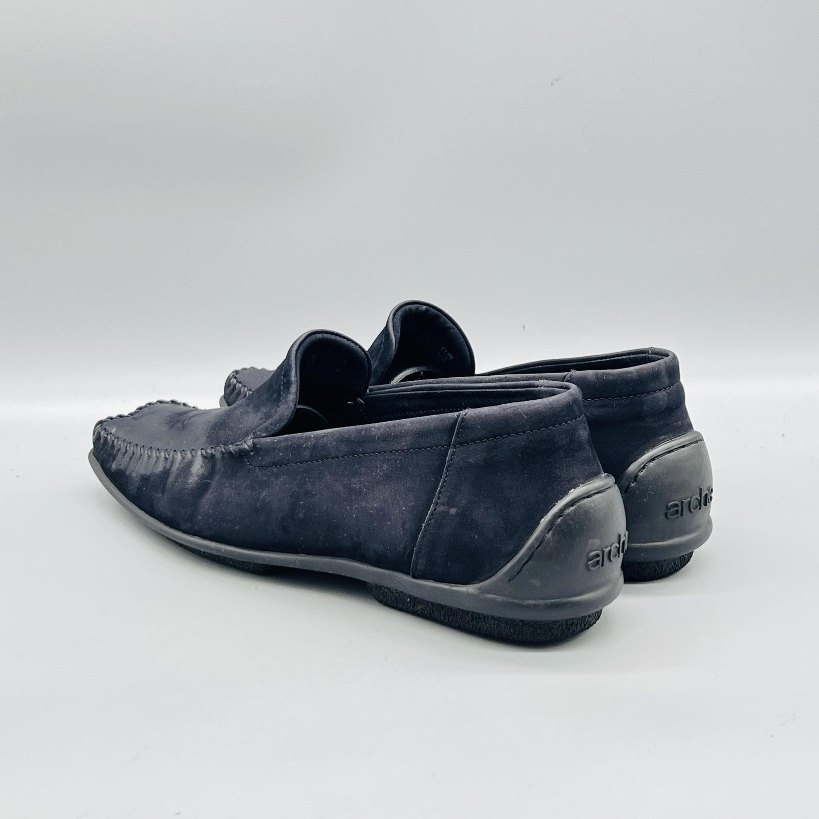 Arche Shoes Womens 10 Black Nubuck Moccasin Loafer Flats Slip On Casual Comfort