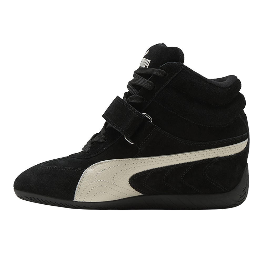 PUMA Speedcat Wedge Og Lace Up Womens Black Flats Casual 40811901