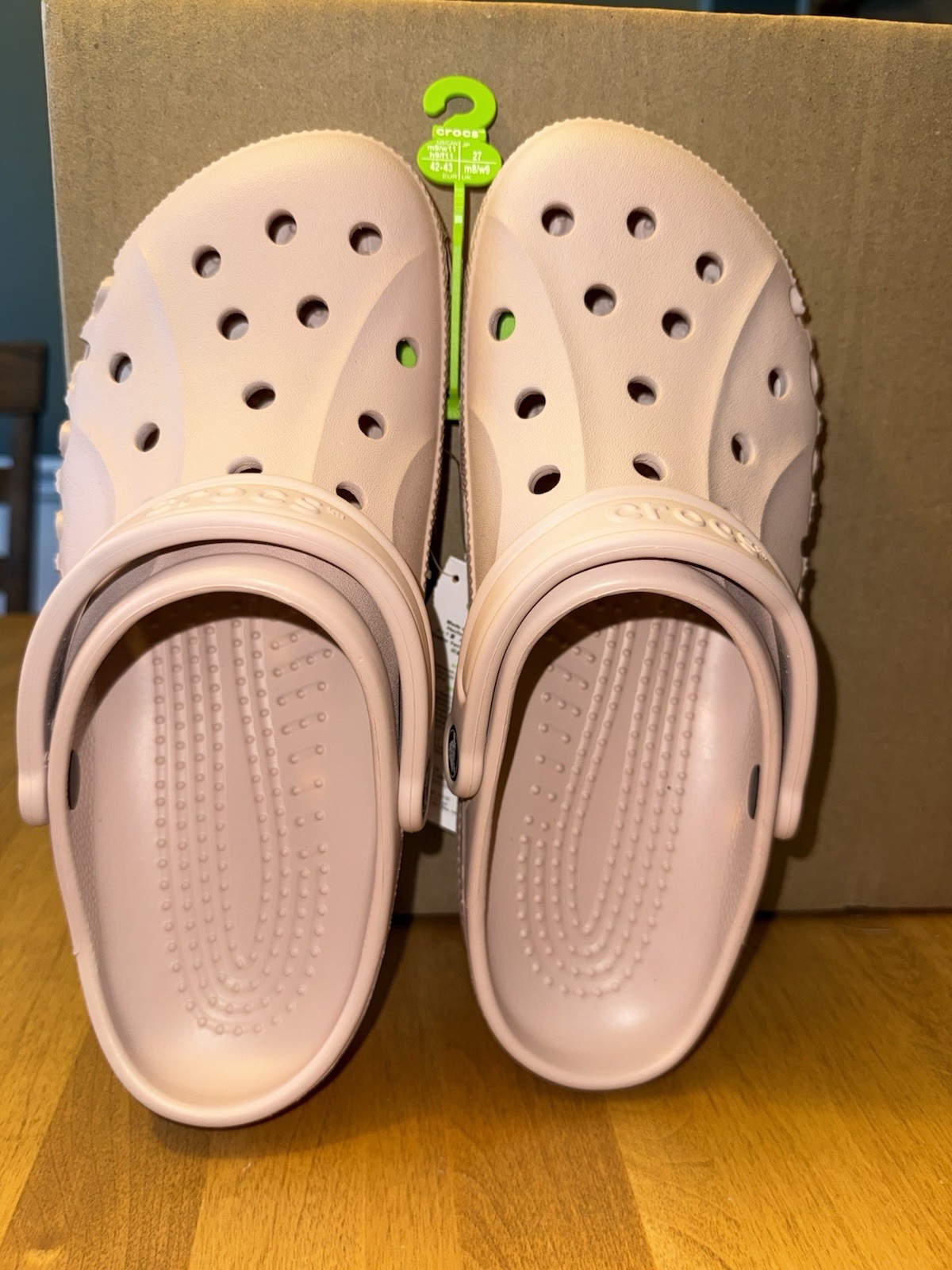 Crocs Baya Light Pink Slip On Slide Clogs Shoes Size US Men’s 9 Women’s 11 NEW