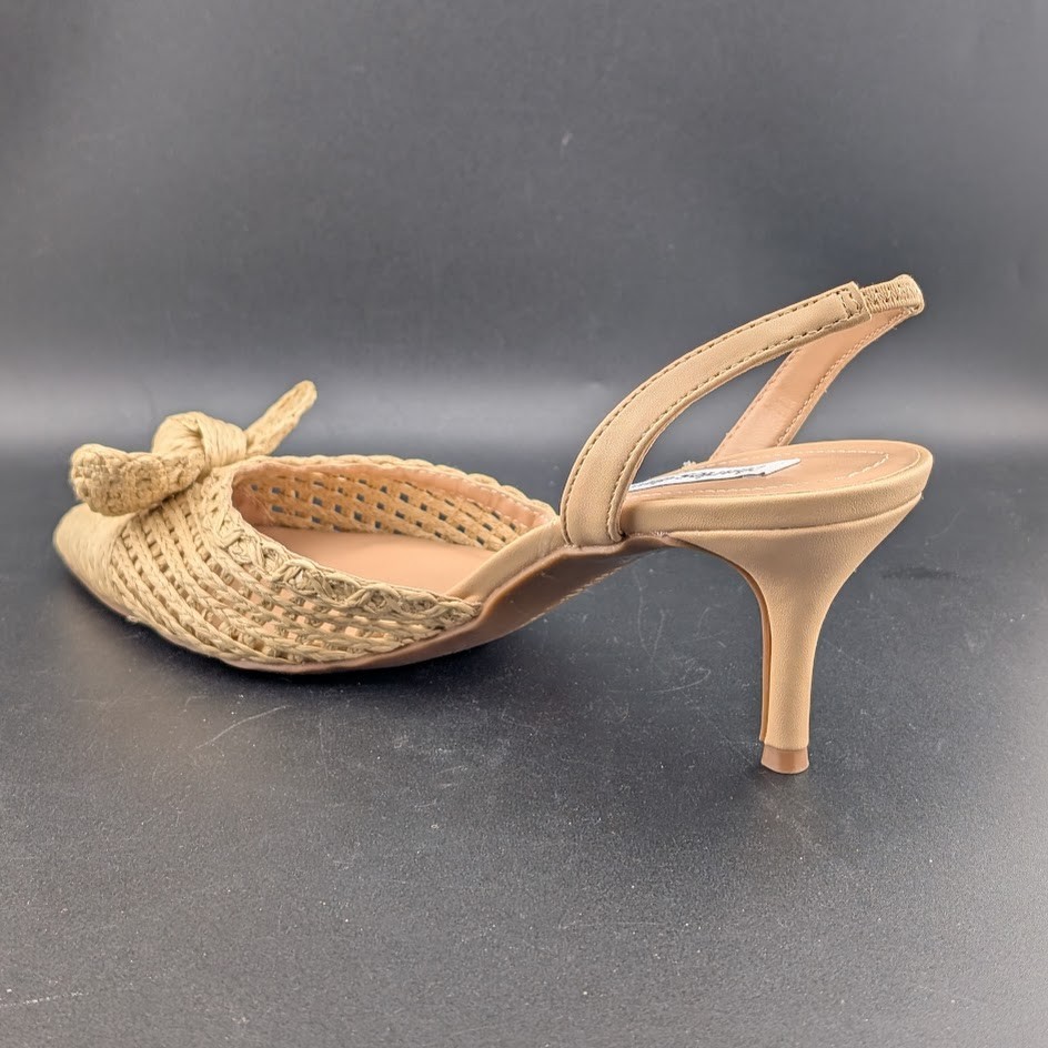 Charles David Allyson Raffia Slingback Pump Heel Shoes Size 8.5 NEW