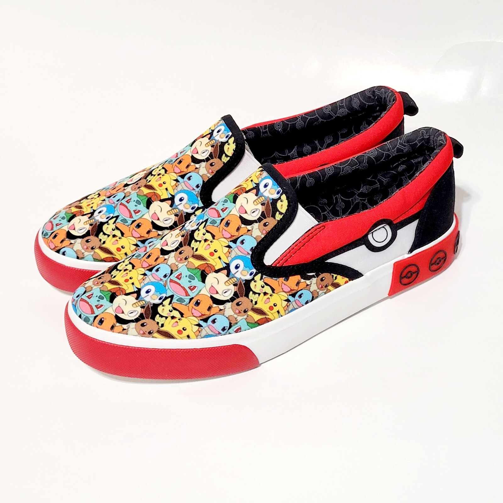 Pokemon Creatures Ground Up Slip On Canvas Loafer Sneaker Shoes Wms 8US 38.5EU