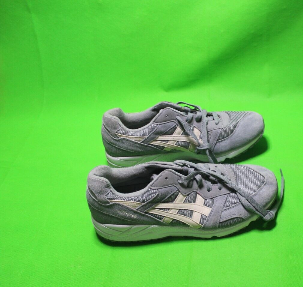 Asics Lique Sz 10.5 Women Gray Leather Synthetic Running Shoes H6KOL