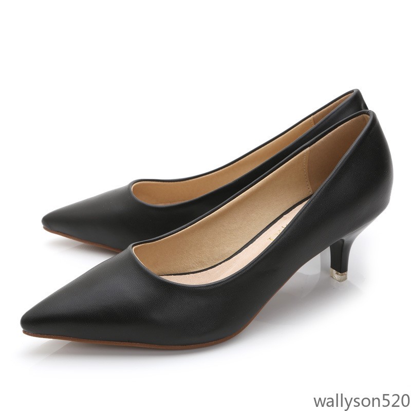 Women Pointed Toe Shoes Multi Color Solid Leather Slip On Dress Wedding Pumps