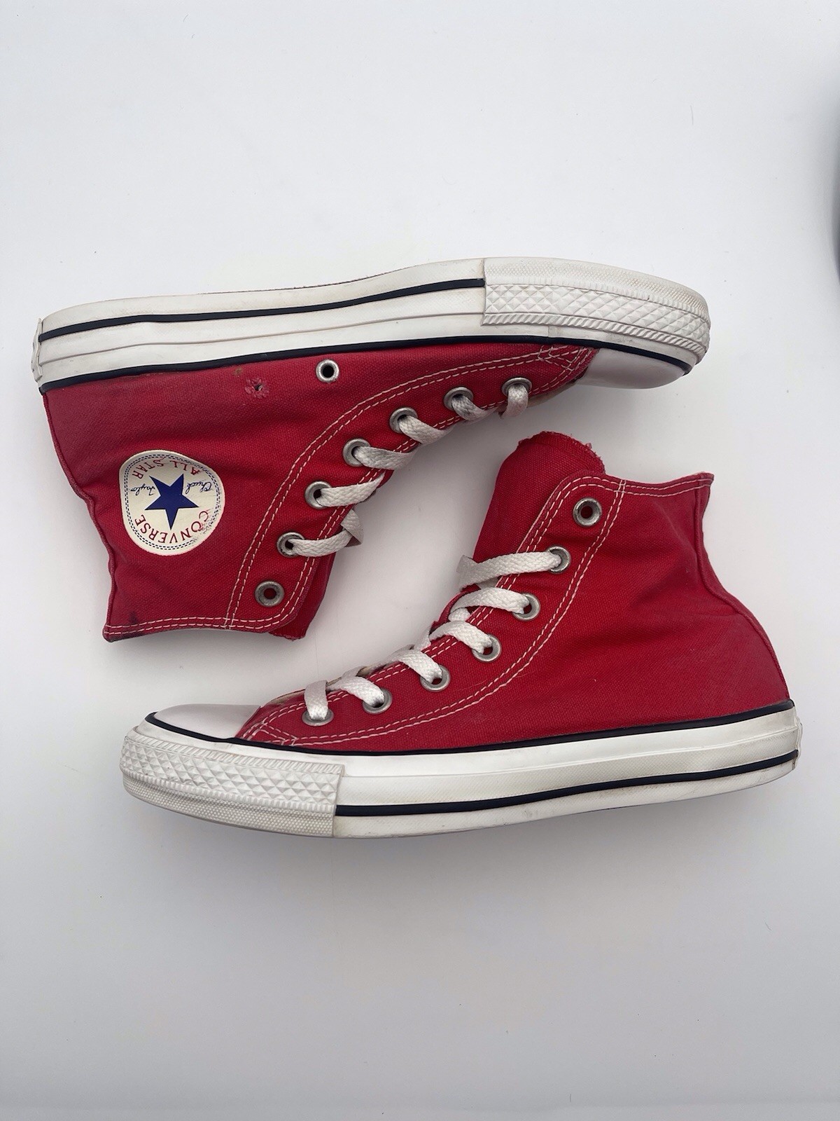Converse Chuck Taylor All Star High Top Red Canvas Sneakers Men 6 Women 8 Unisex