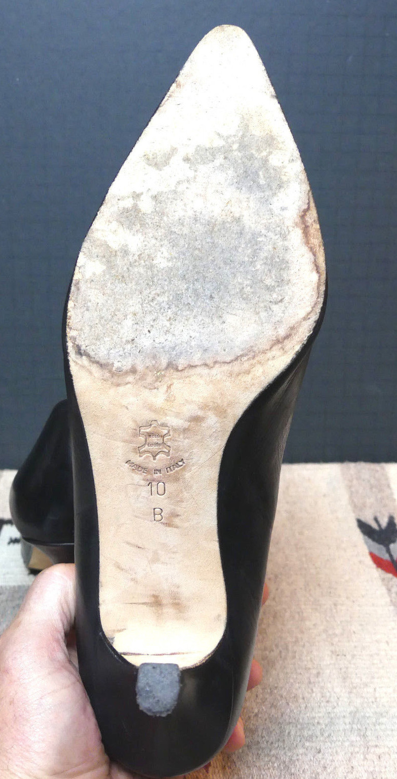 Women’s ISAAC Mizrahi Italy (NOT Target) Black Leather Classic Heels Sz. 10B