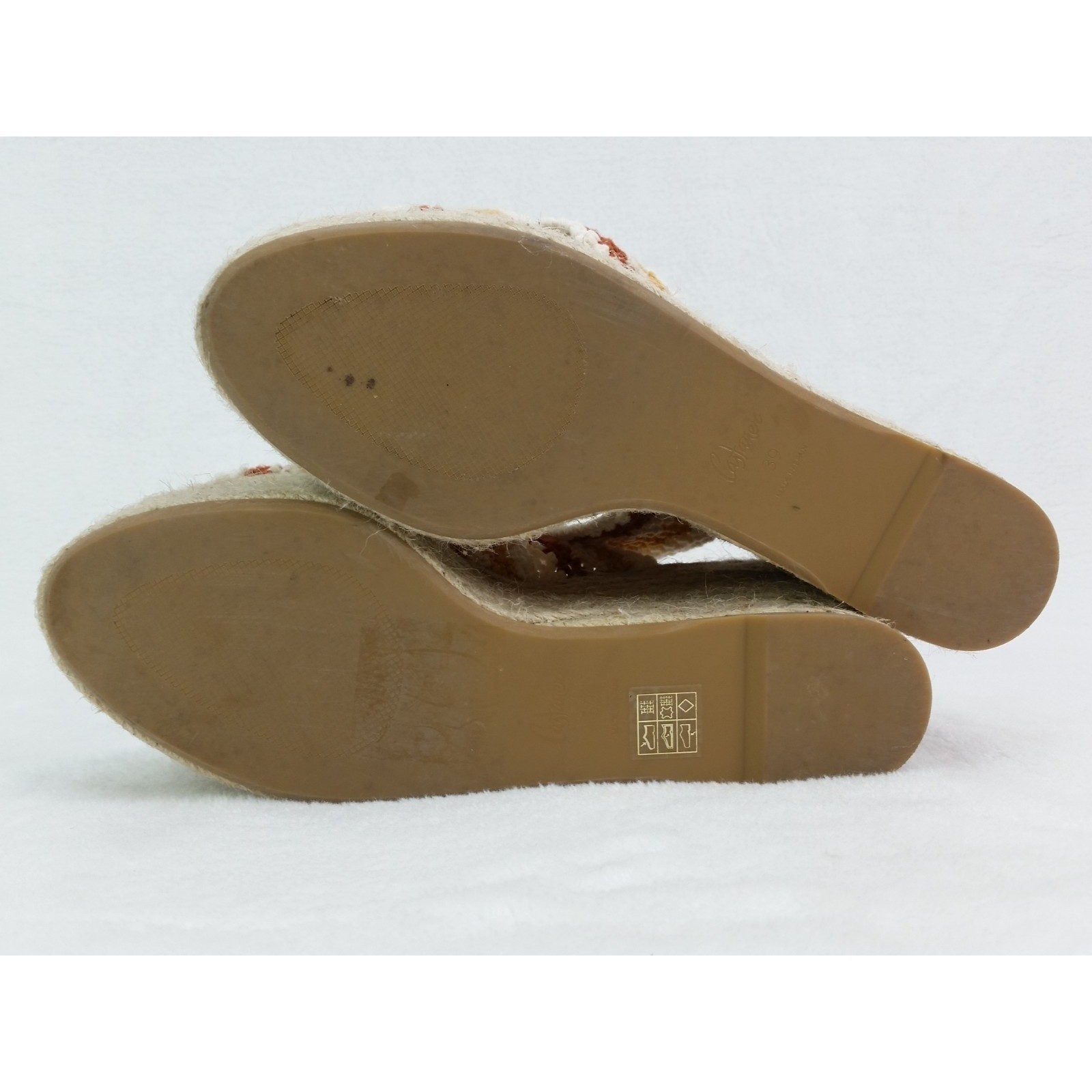 Castañer Elegant Cream Espadrille Wedge Sandals EU 39 US 7.5 Castaner Shoes