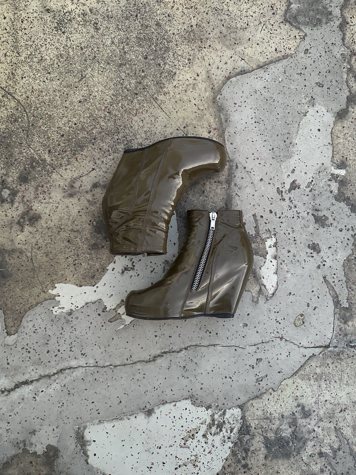 Rick Owens Wedge Ankle Boots