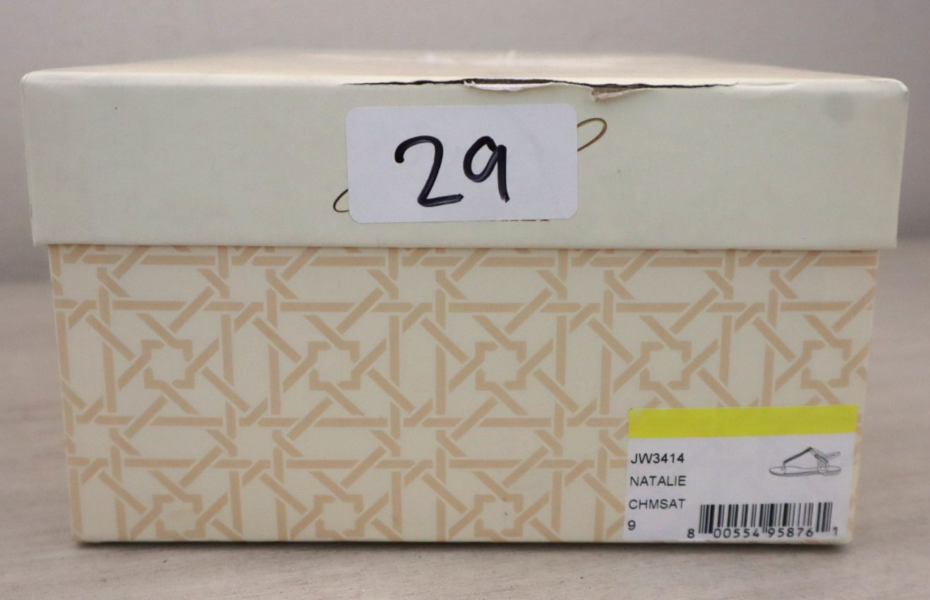 Jewel Badgley Mischka JW3414 Women’s Sz 6.5 Beige Natalie Embellished Sandals