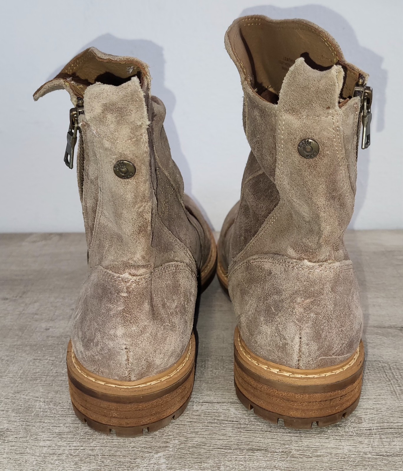 Sofft Taupe Brown Gray Suede Ankle Calf Slouch Boots Shoes Womens Size US 11