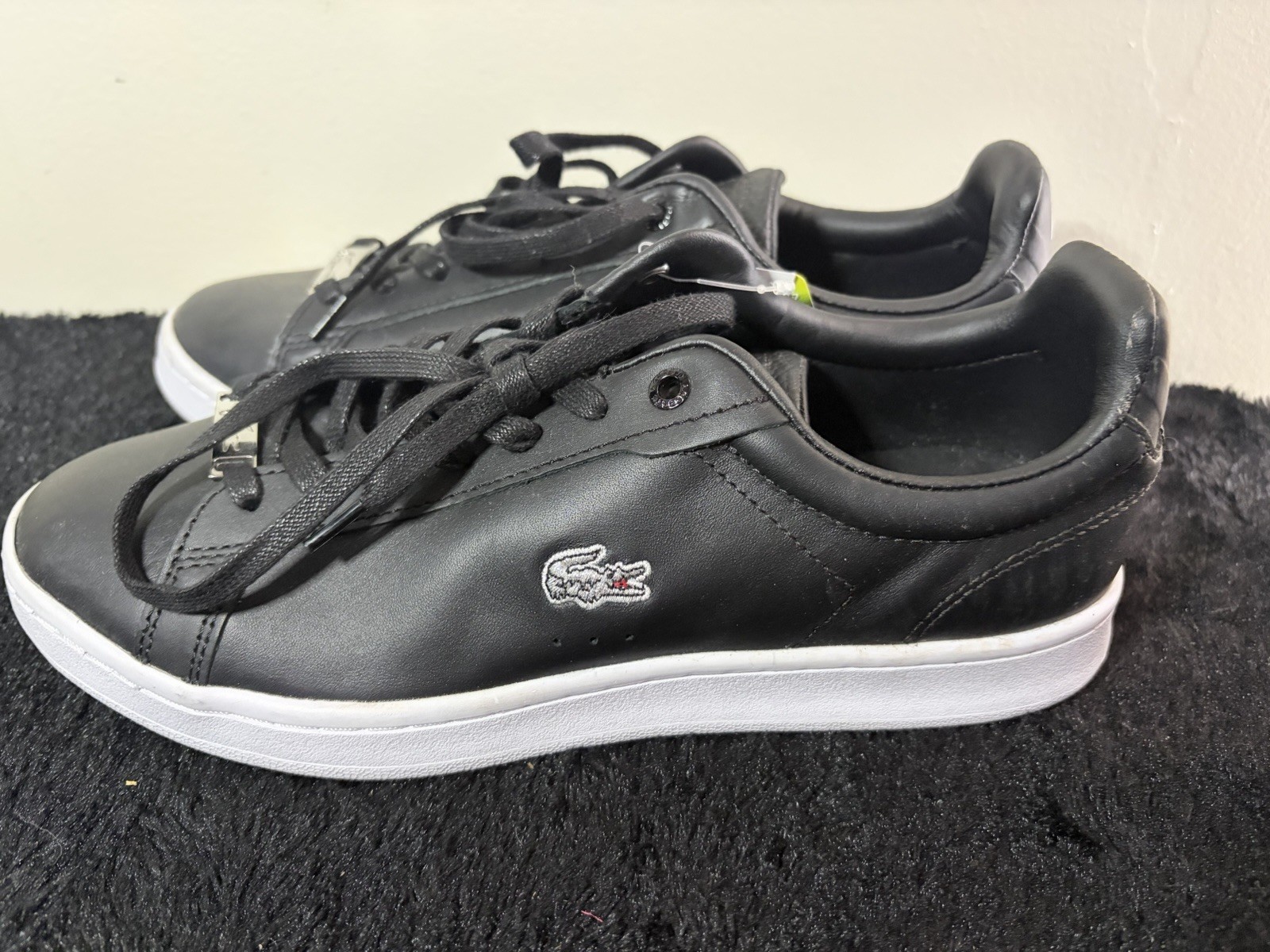 Lacoste Women’s Carnaby Evo Black Sneakers – US Size 7.5Casual Shoes Lacost Logo