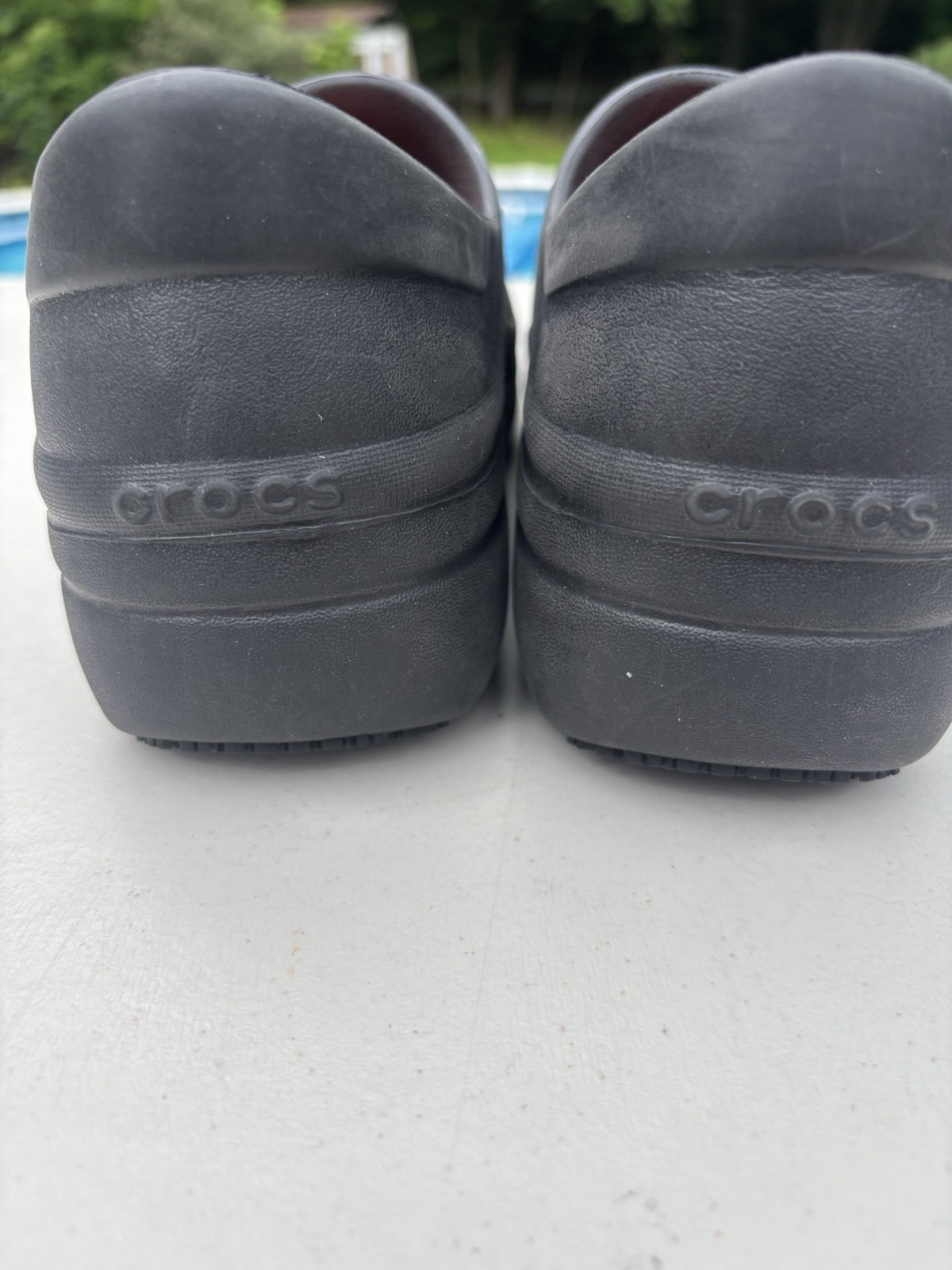 Crocs LiteRide Slip-On Clog Shoes Black/Orange US 9 Women’s