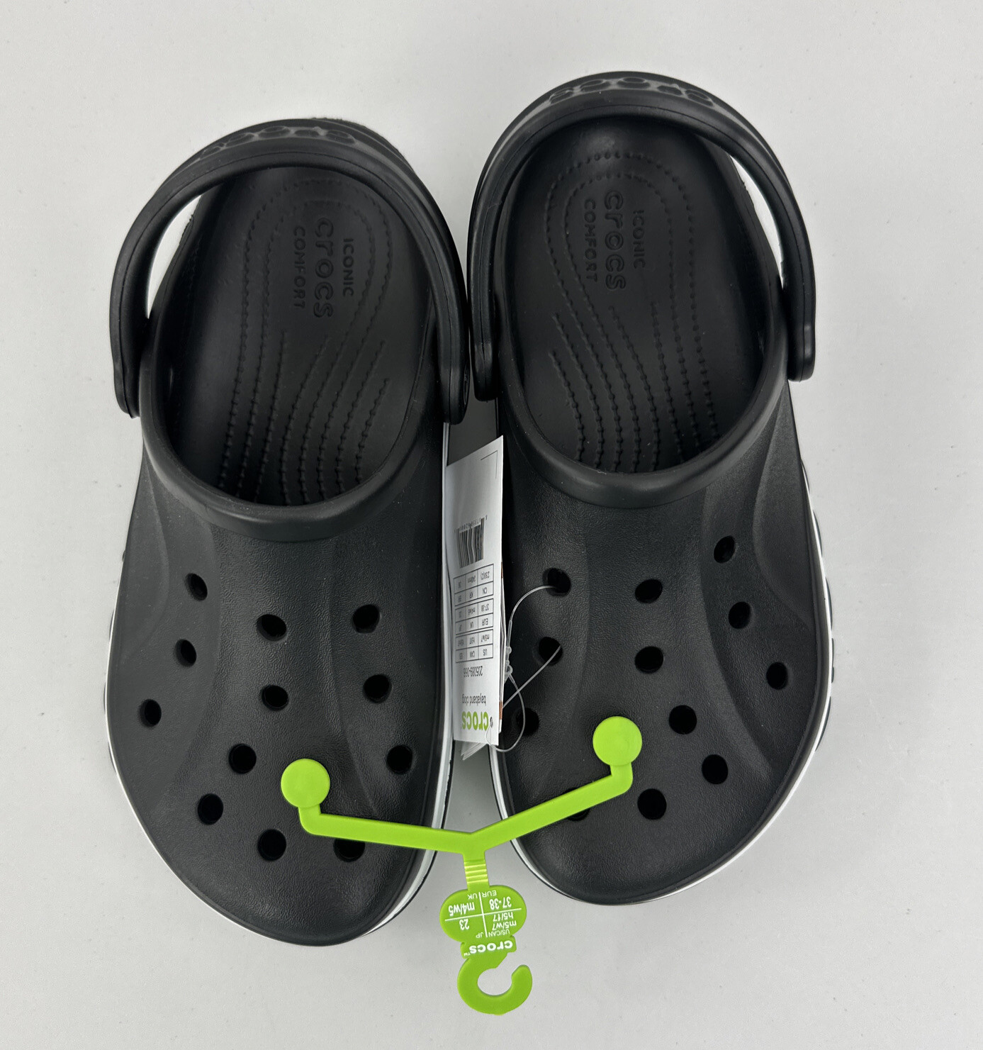 Crocs Bayaband Clog Unisex Women’s US Size 7 Black & White 205089-066 NWT