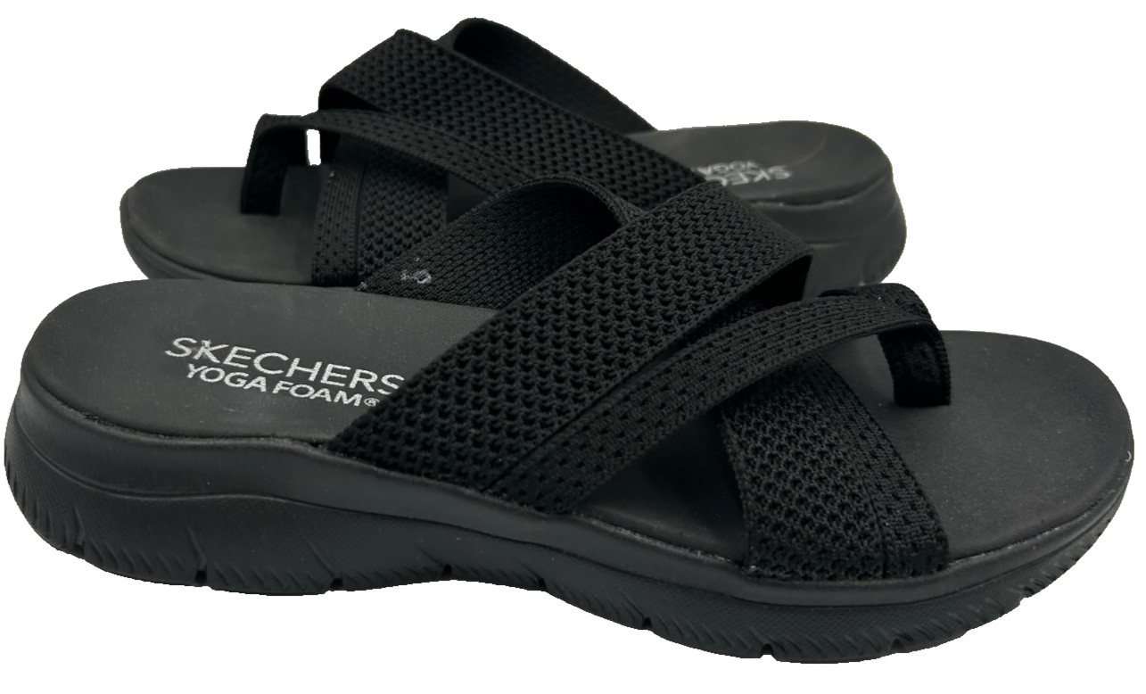 Skechers Women’s Summits Fantasy Walk Slip On Comfort Sandals Blk Size:7 122X