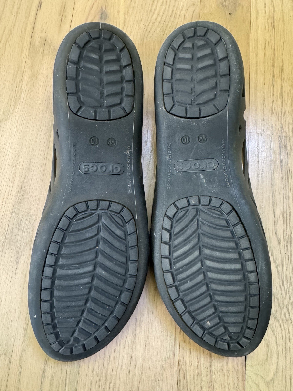 Crocs Adrina III Flats W10 Olive Green Peep Toe Jelly Cutout Slip On Shoes