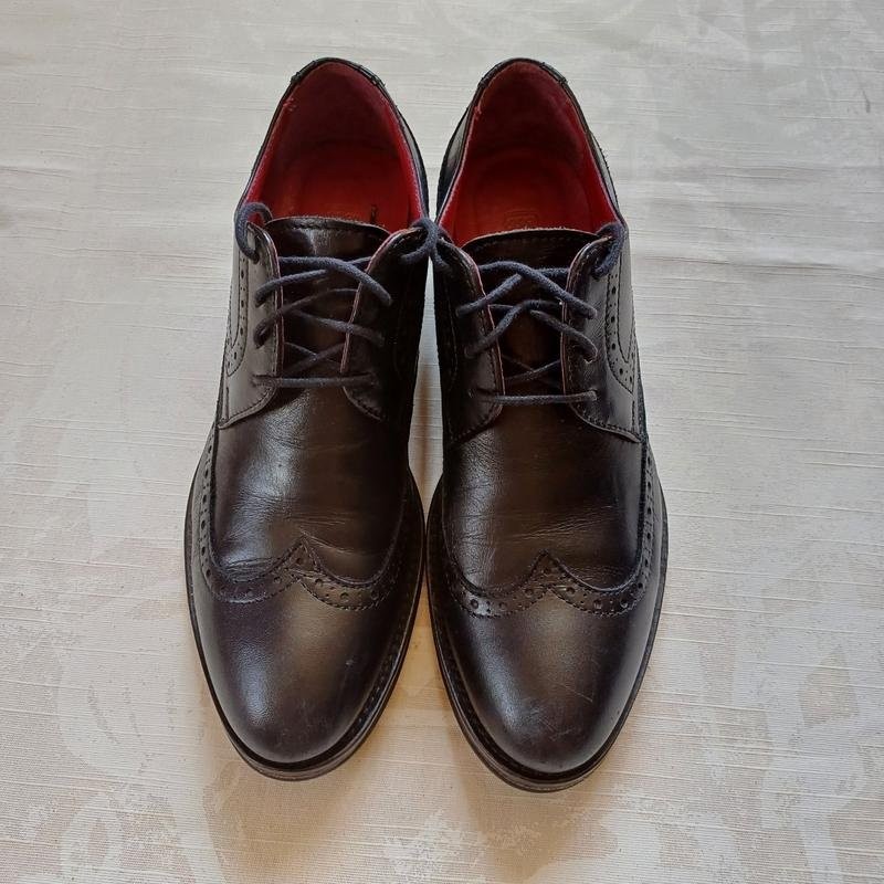 women navy boot oxford black leather 37