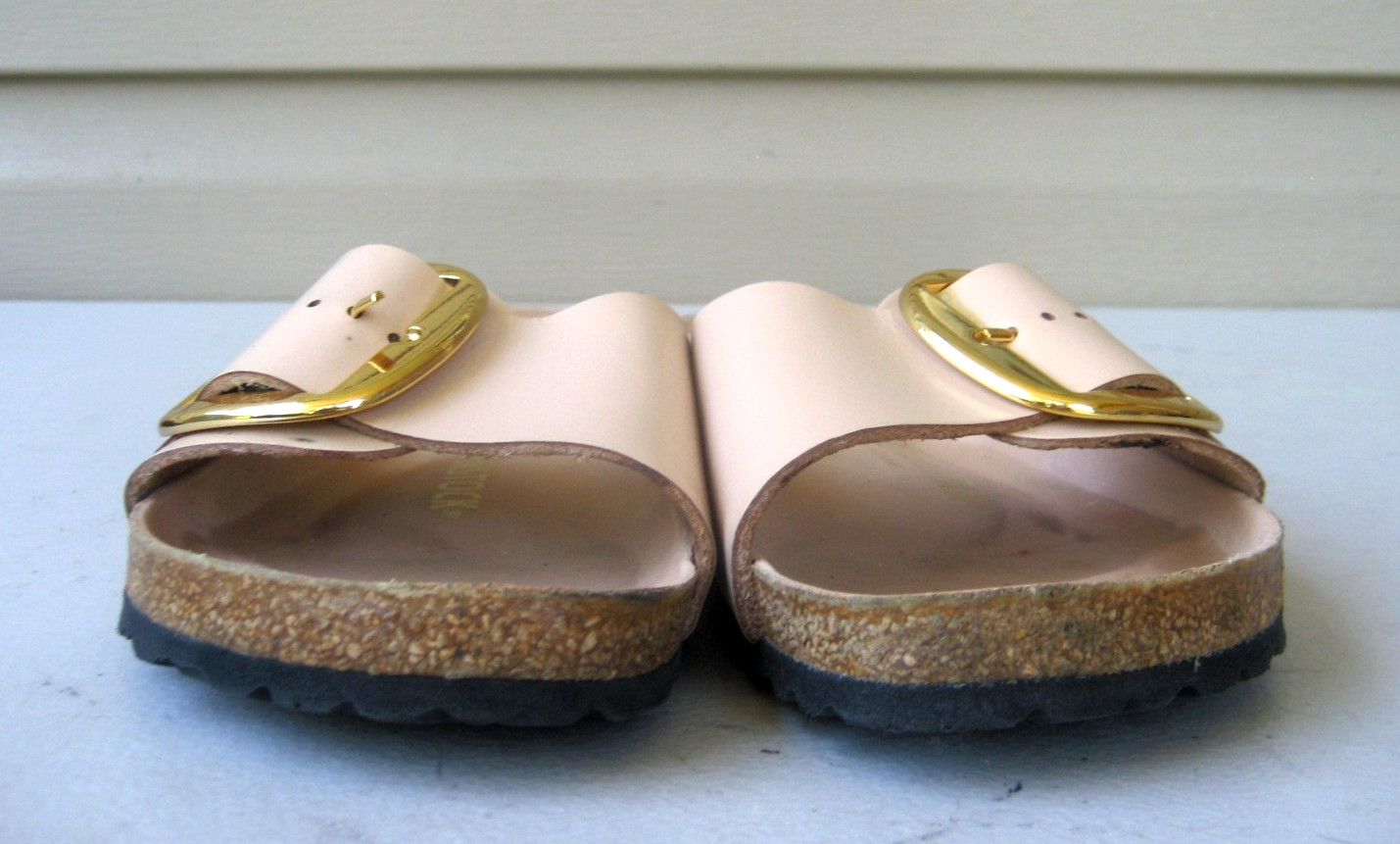 BIRKENSTOCK Madrid Big Buckle Leather Beige Sandals Size 40 / 9 N EXCELLENT