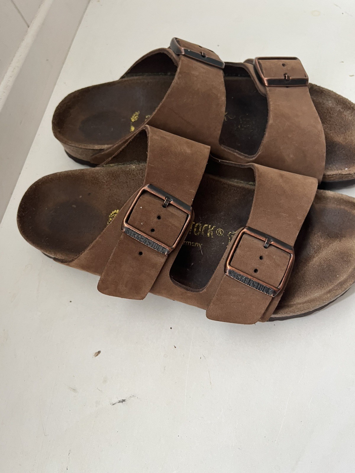 Birkenstock Arizona Nubuck Leather Mocha Brown EU 37 US W6