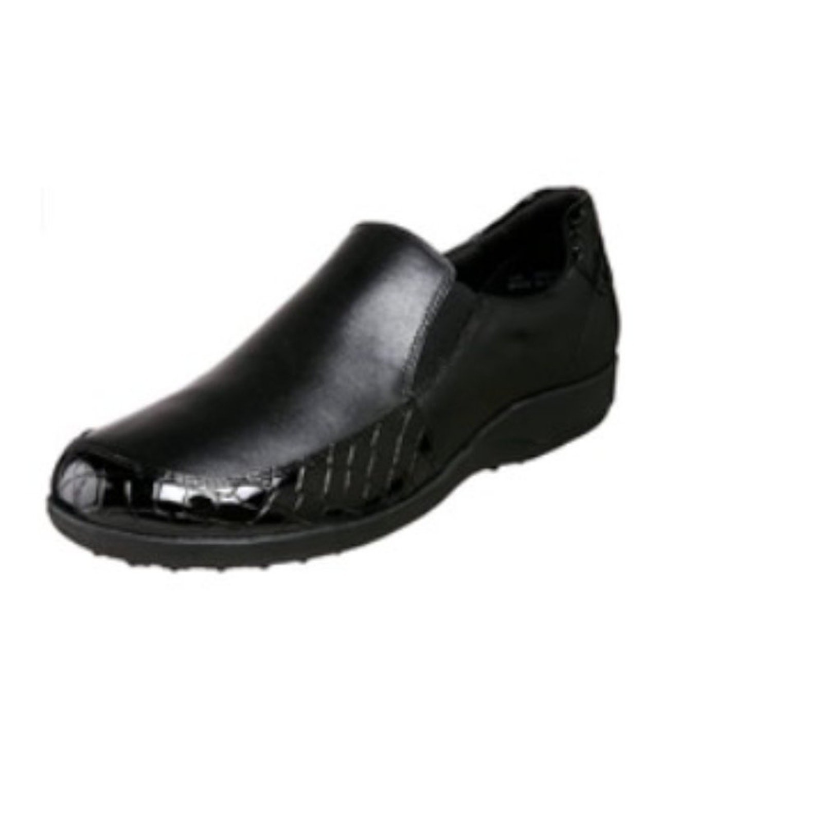 Andies Walking Cradles Black Leather Slip On Work Support Shoes Womens 10N EUC