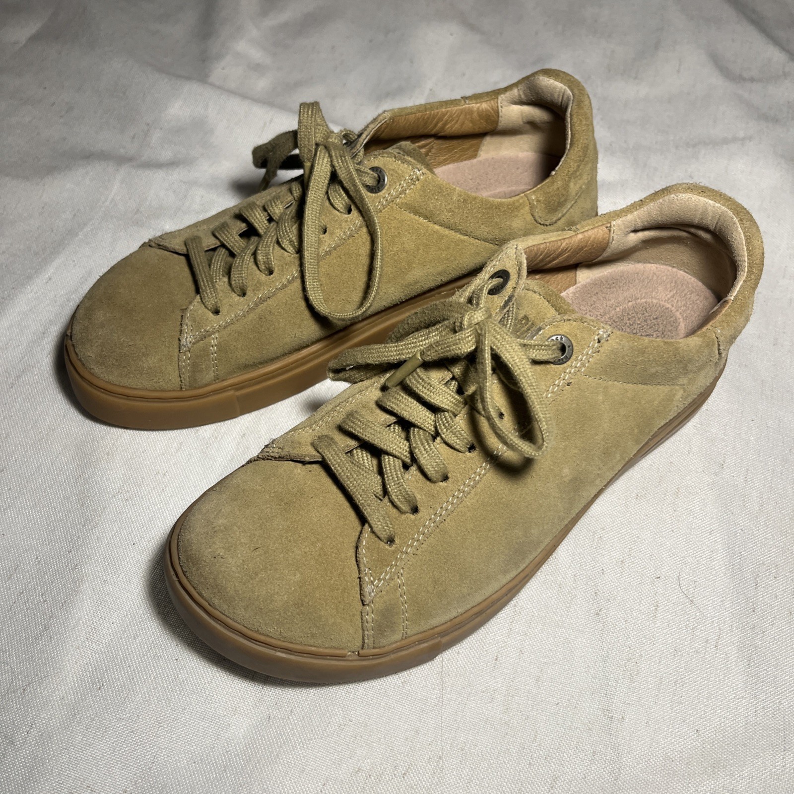Birkenstock Bend Low Suede Khaki Tan/Gum Shoes Sneakers Women’s Size EU 37 W 6