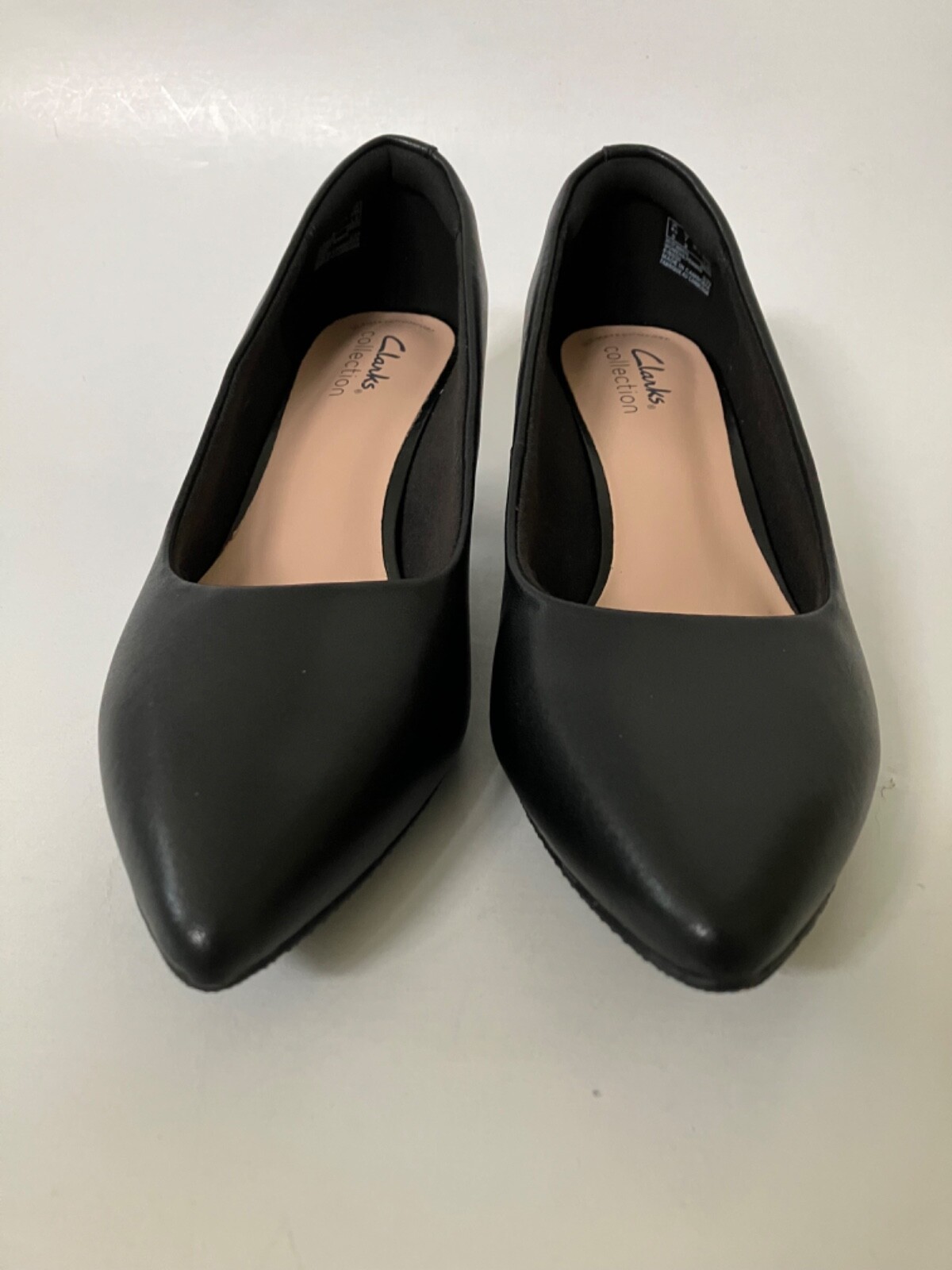 Clarks Ladies Teresa Step Black Leather Shoes Pumps 2” Heel 7 Medium (B,M) New