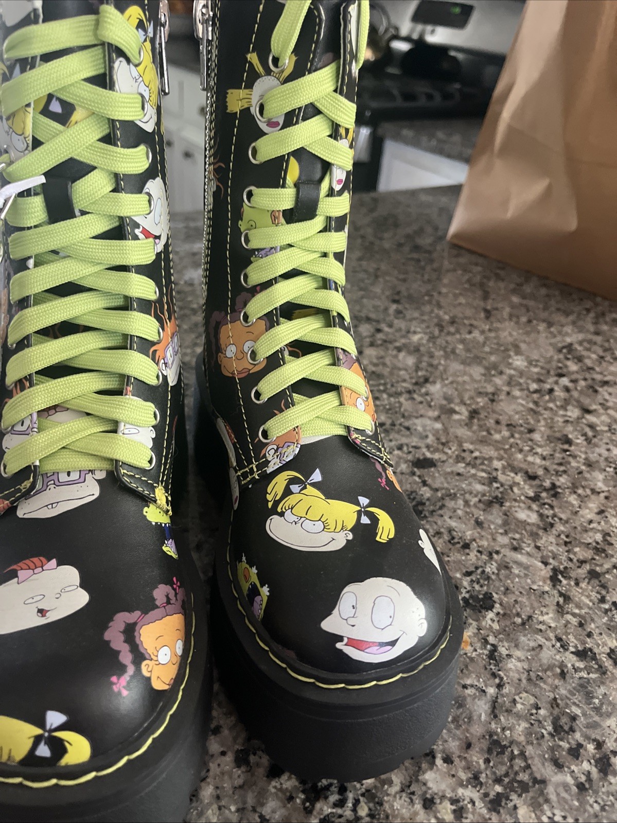 Brand New w/Tags Dolls Kill x Rugrats Combat Boots Women’s Size 7M – Never Worn