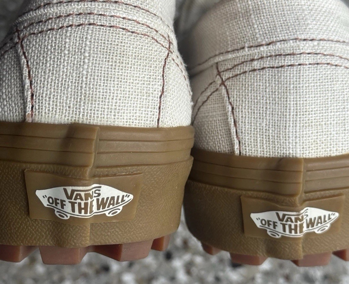 Vans Style 53 Linen Canvas Natural Gum Loafers Unisex Men’s 7.5 Women’s 9