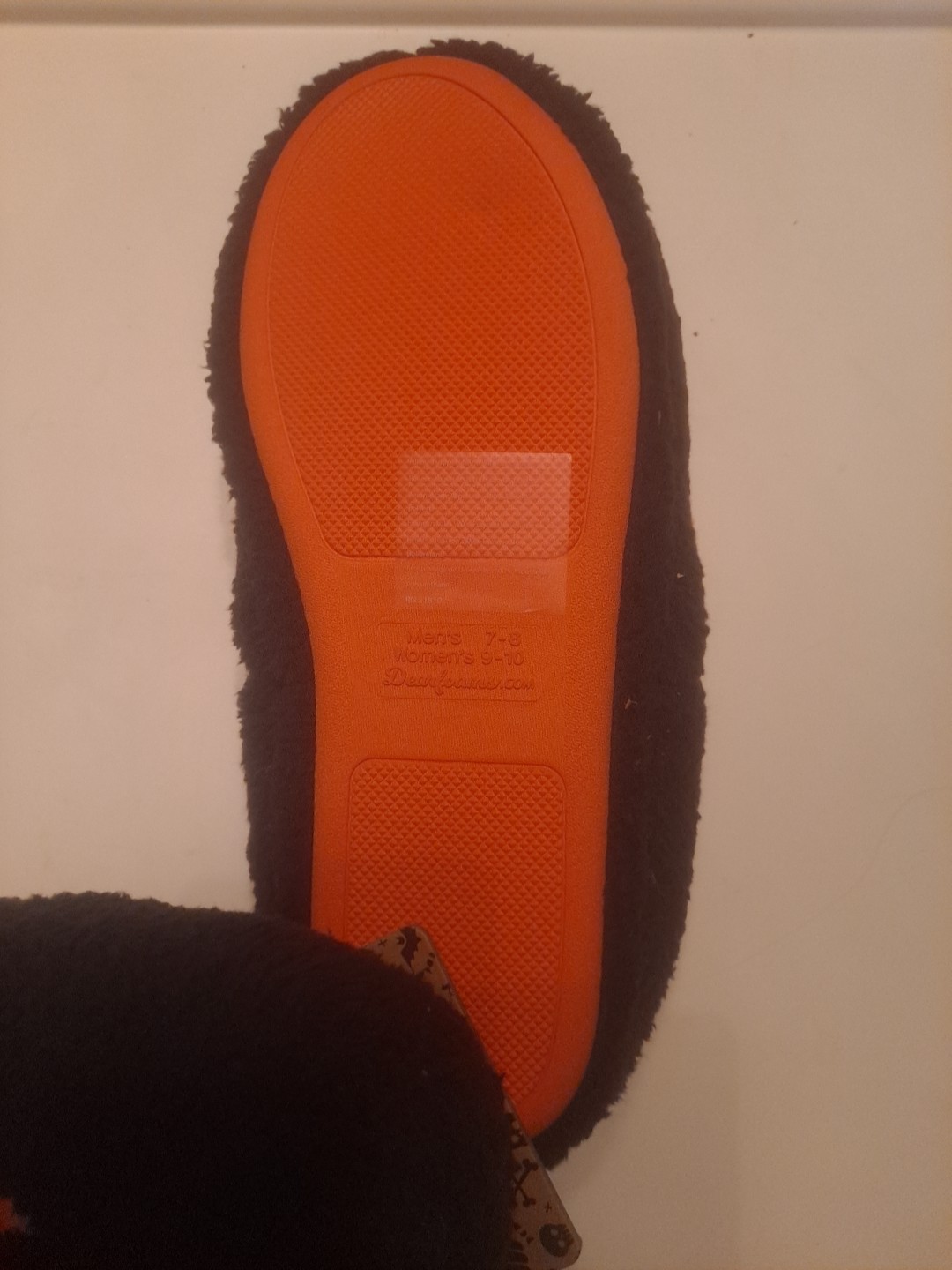 NWT Dearfoams Memory Foam Halloween Black Cat Kitty Fuzzy Womens 9-10 Men 7-8