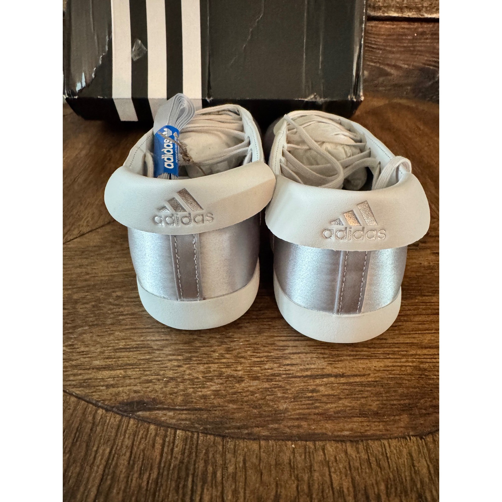 Adidas Taekwondo Mei Ballet W Silver Metallic Grey Sneakers KJ8370 Womens 10