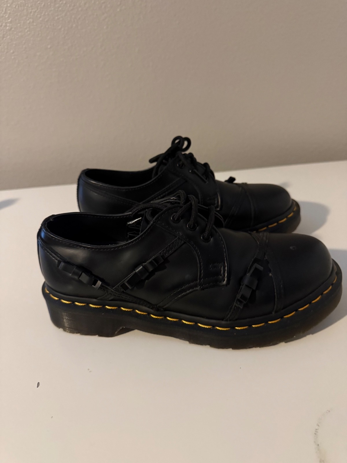 NEW Dr. Martens Smooth Oxford Black Leather Shoes Women’s Size 6