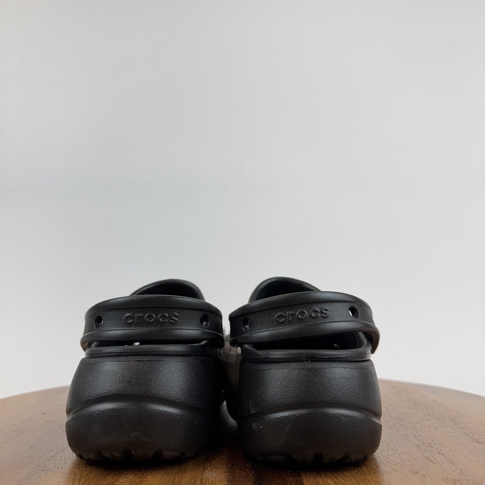 New Womens Crocs Baya Platform Black Casual Comfort Slip On Clogs Size 6 M NWOB