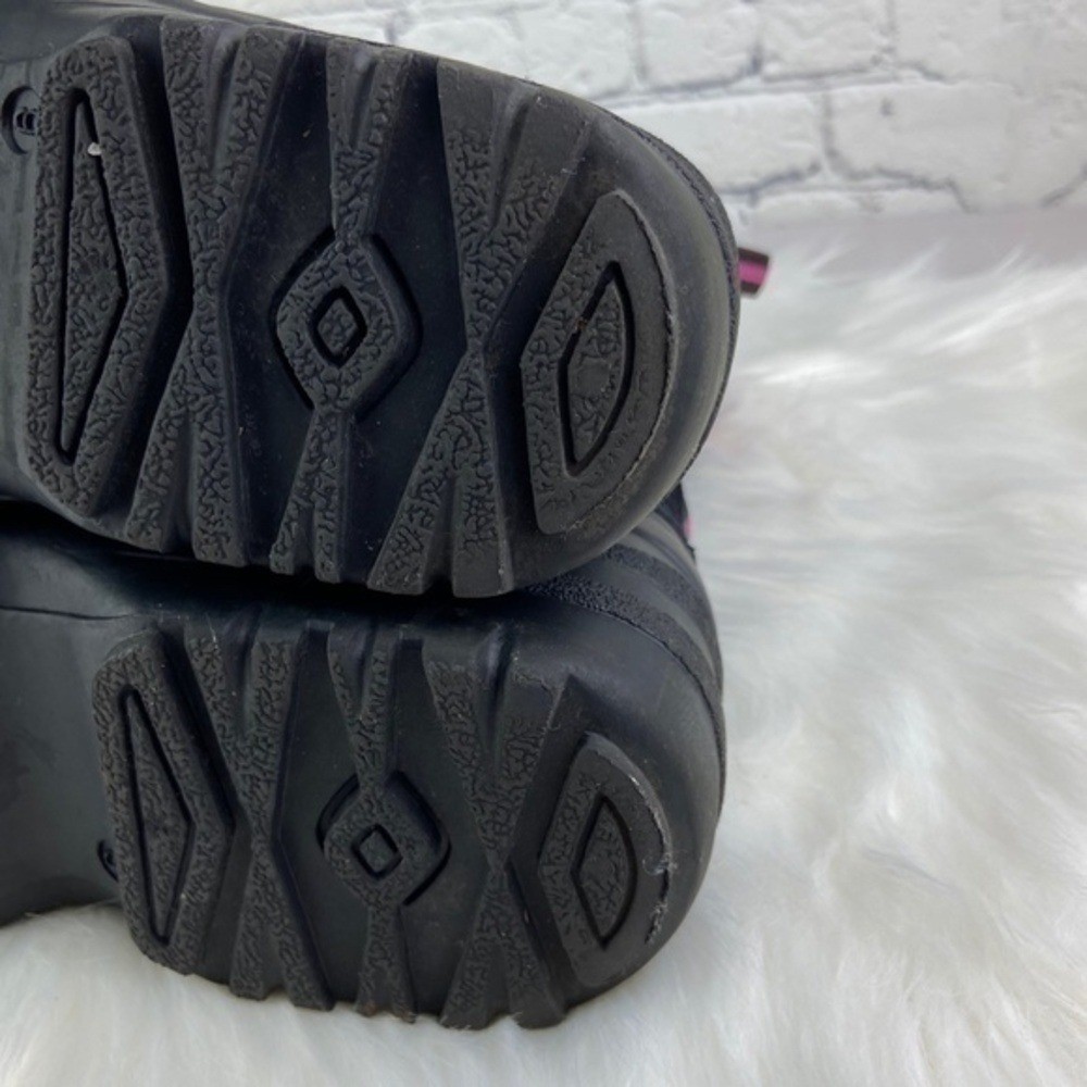 Totes Jeanie Winter Snow Boots Black Pink Size 6