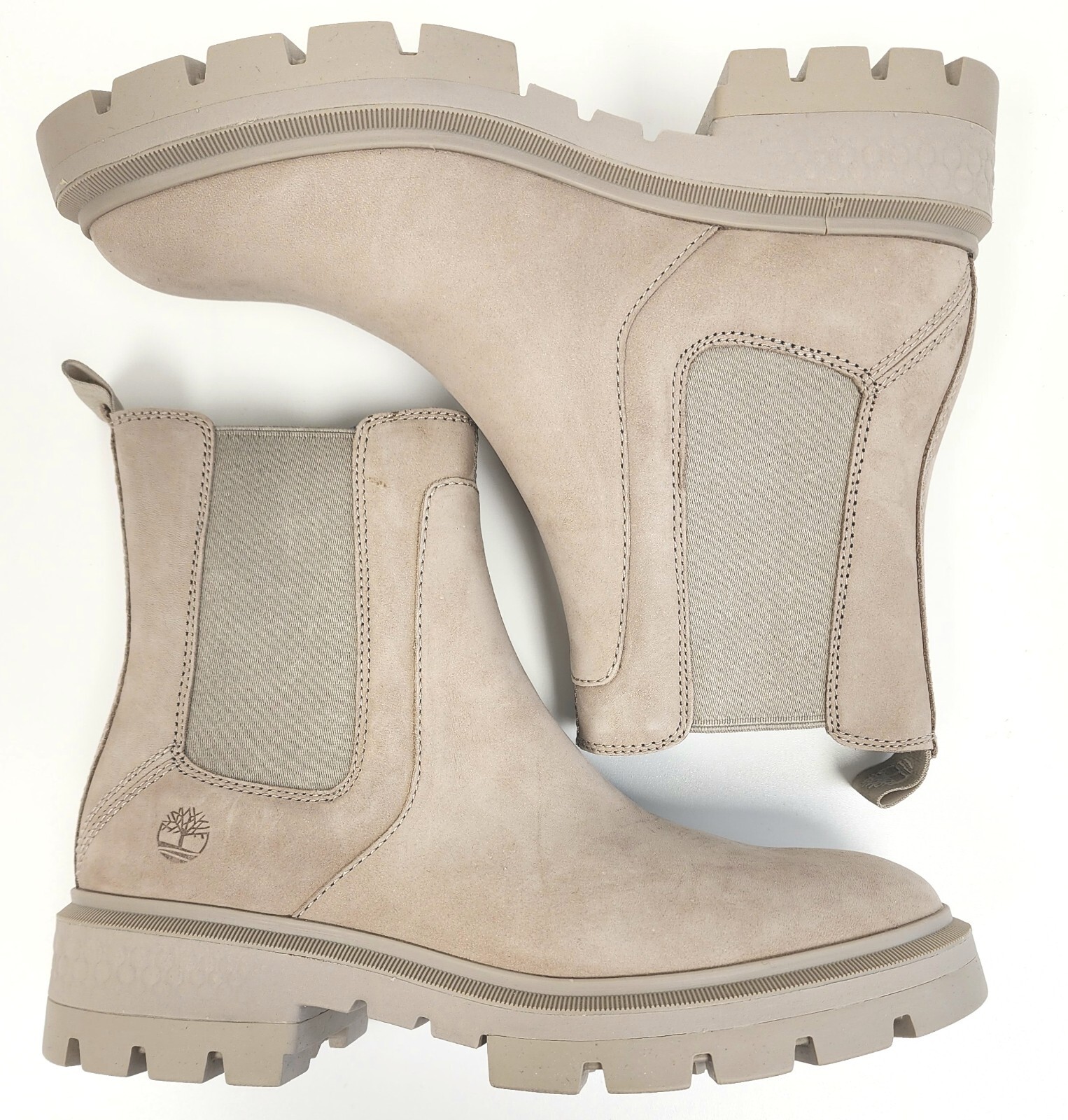 Timberland Cortina Valley Chelsea Women’s Leather Ankle Boots Pure Cashmere US 8