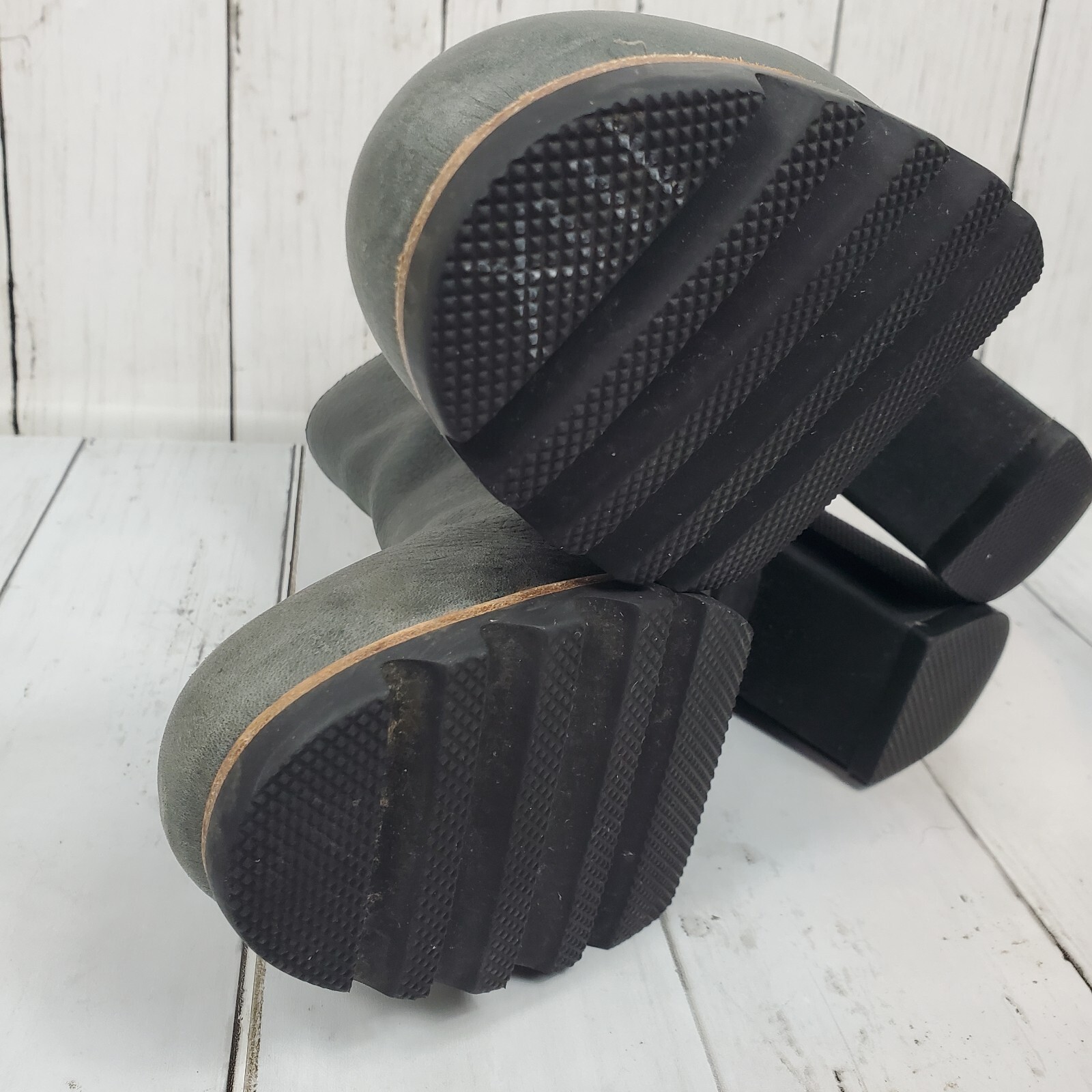 SOREL Danica Waterproof Ankle Bootie Sz 7.5 Gray Quarry Black Leather NL2547-052