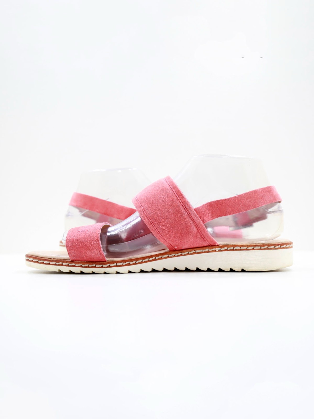 Caslon Claire Salmon Red Suede Leather Flat Slingback Sandals – 9.5