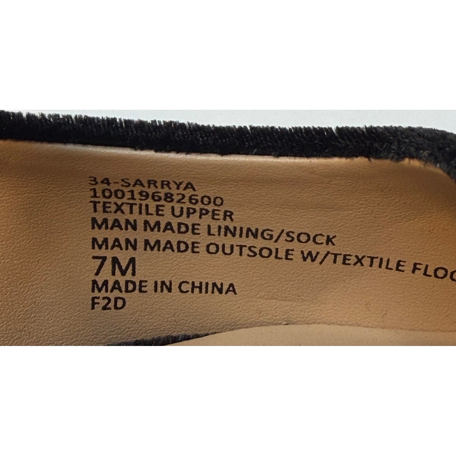 On 34th Sarrya Pearl Mary-Jane Flats Black Velvet Size 7.5M NWT/BOX