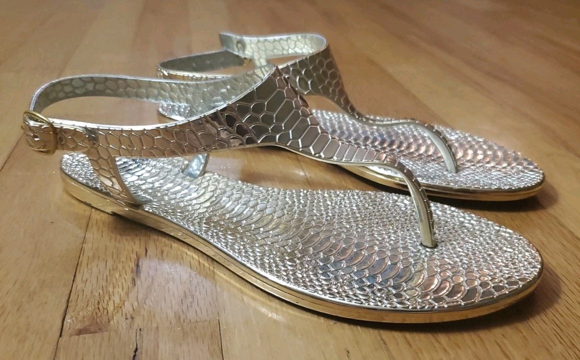 NOMAD Tootsie Sandal Gold Snake Prink Women’s Size 8