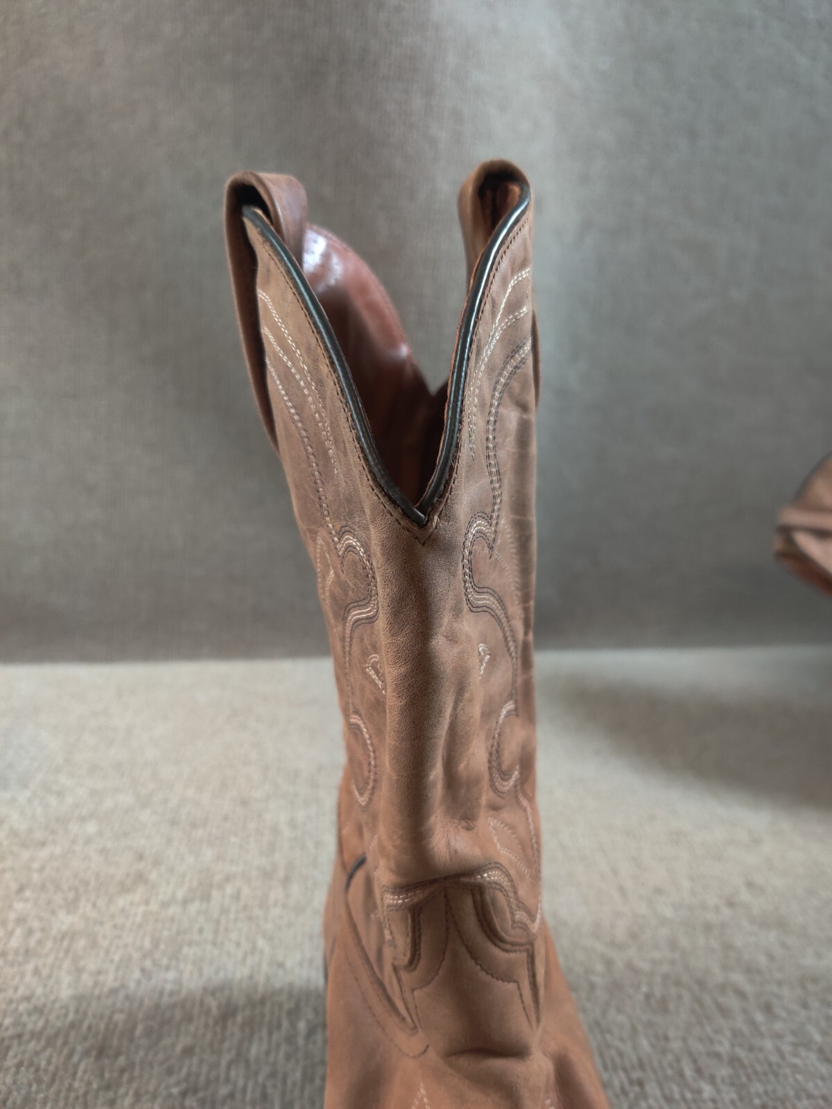 Eight Second Angel Women 8.5 Brown Leather Snip Toe Western Boot Pink Embroidery