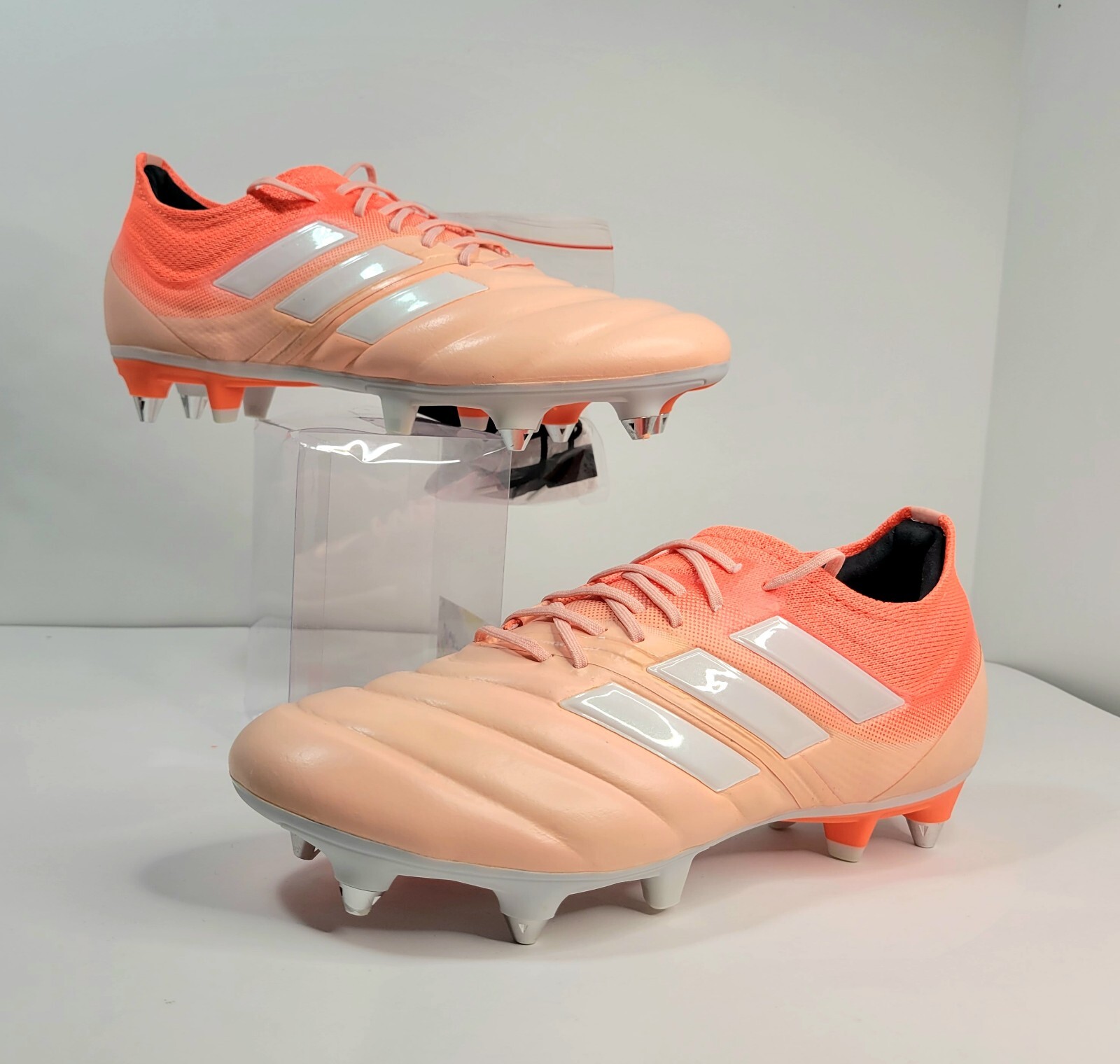 Adidas Copa 19.1 SG Cleats Soccer Shoes Orange Pink Peach Size Womens 8 Mens 6.5