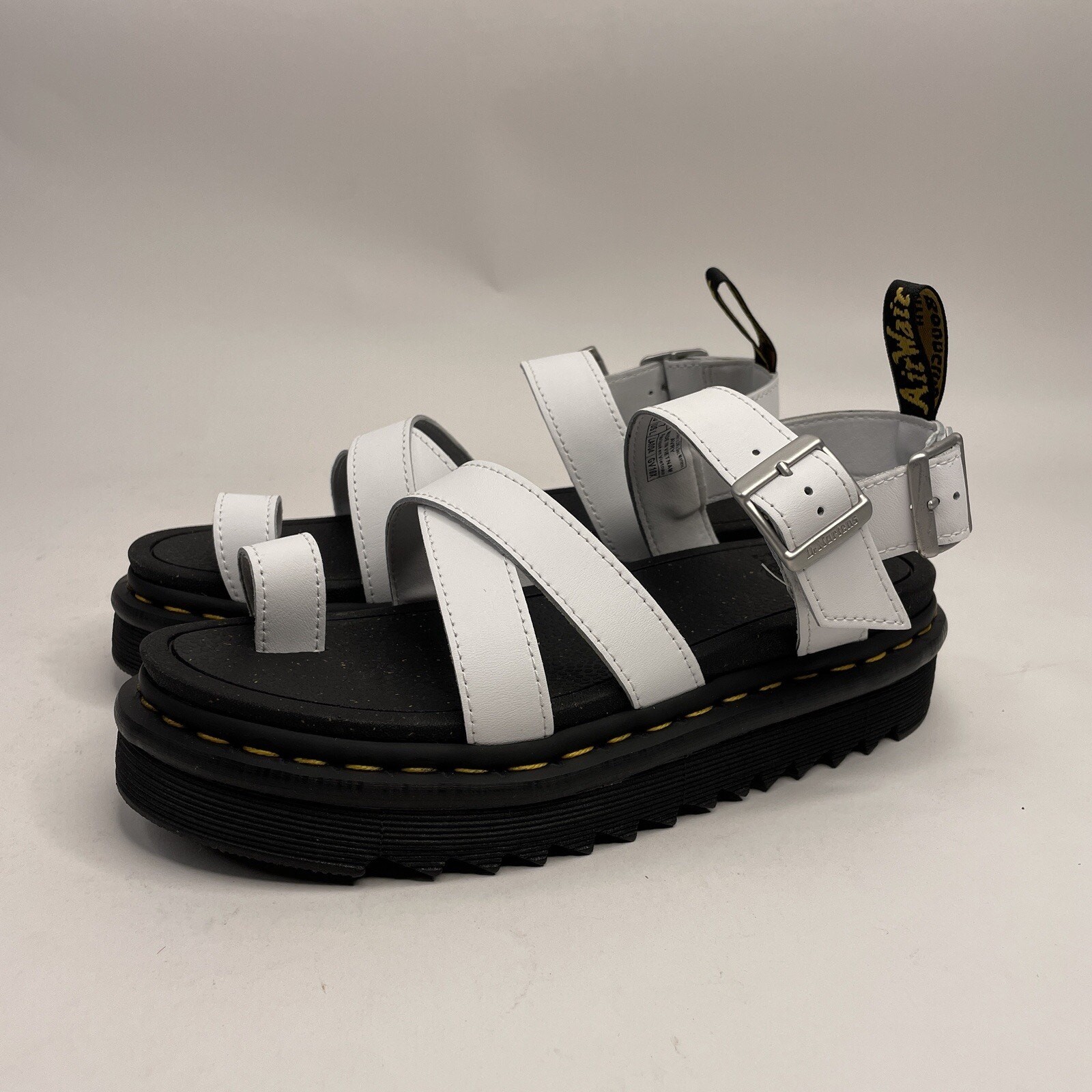 Doc Dr Martens Avery “White” Platform Sandals Women New Women’s 7 LA004