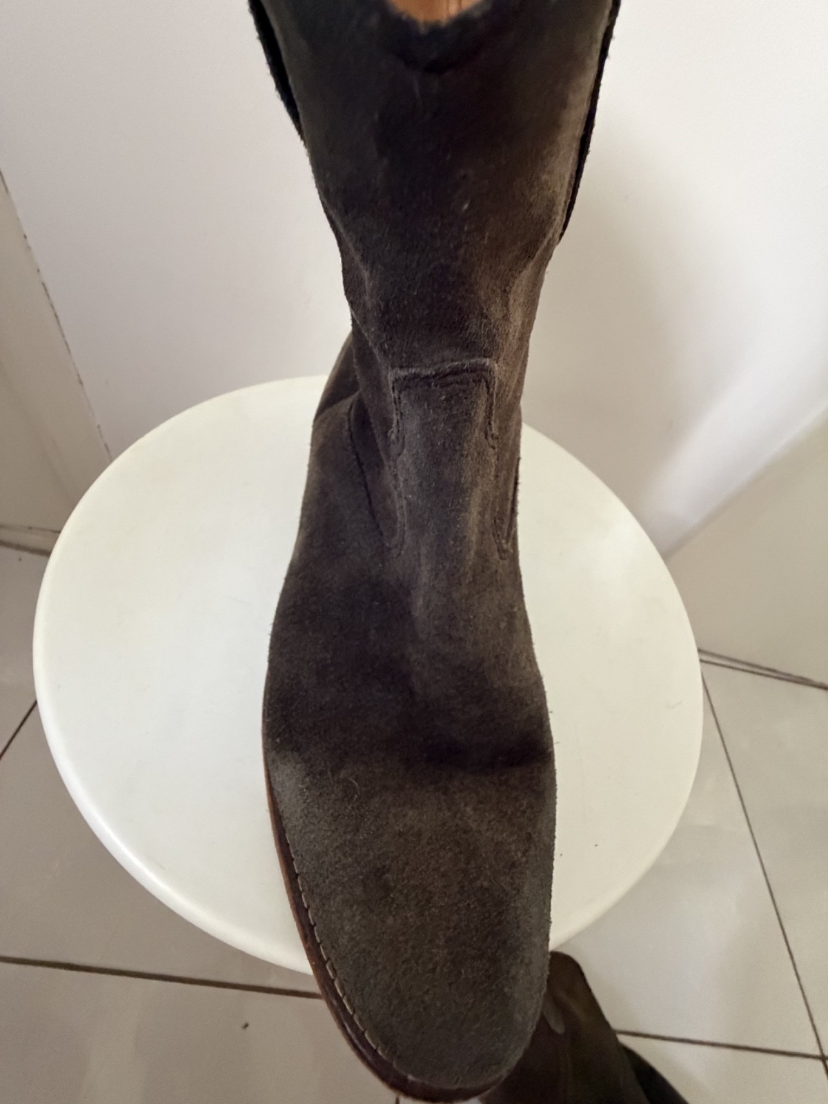 ISABEL MARANT-boots susee- suede-wedges- faded black- 42
