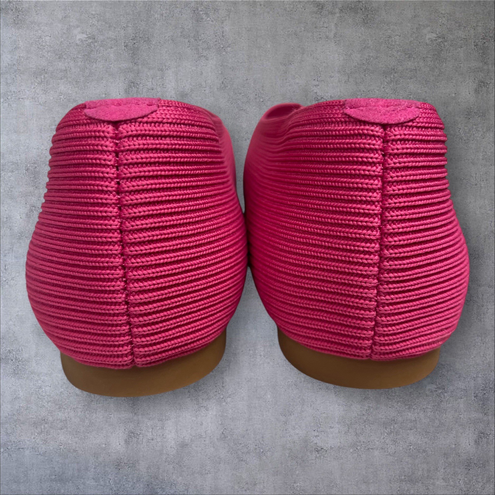 Vivaia Pink Square Toe V Cut Margot 2.0 Knit Ballet Flats Womens 43 Us 11.5-12