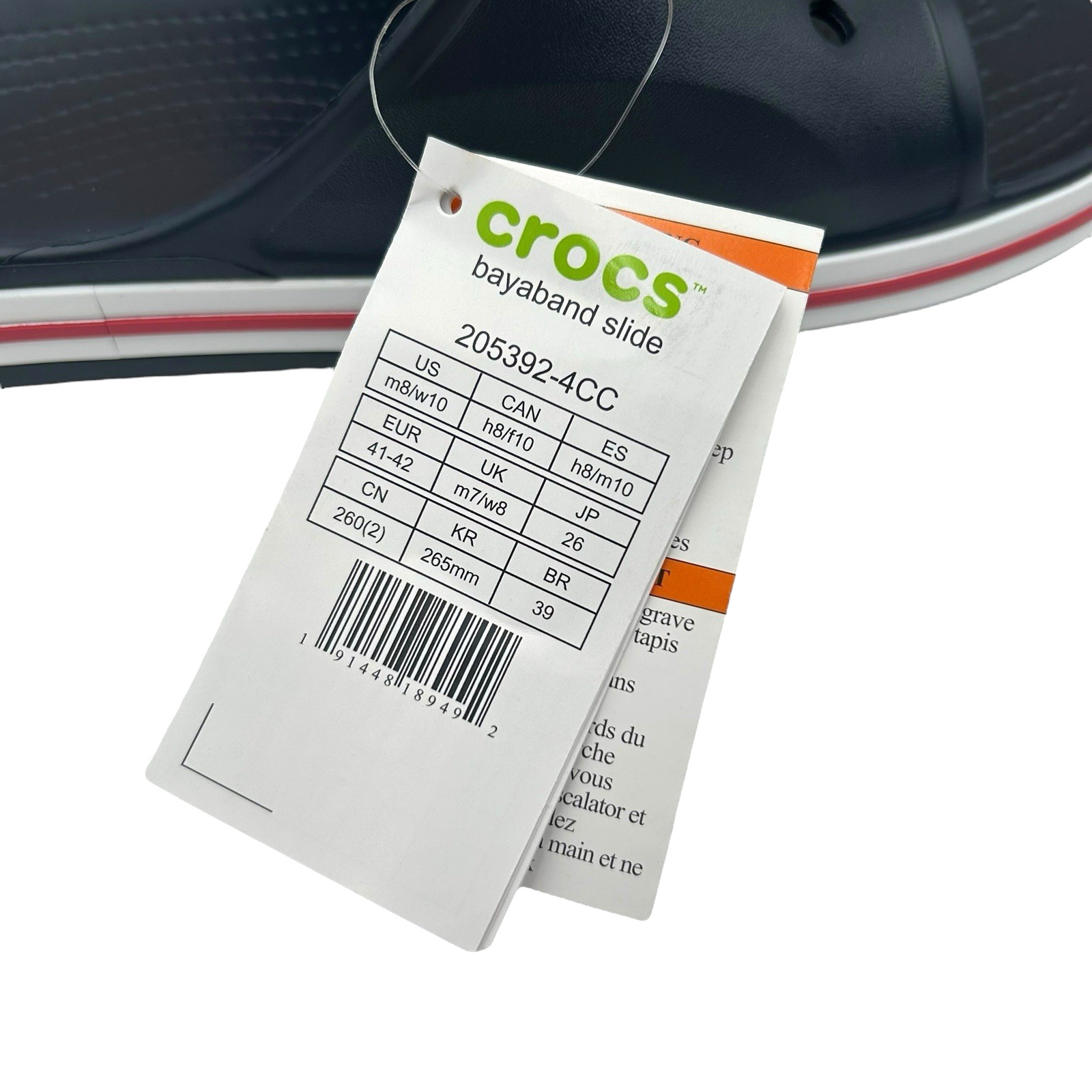 Crocs Bayaband Womens Slide Sandals Size 10 Navy Blue Water Friendly Lightweight