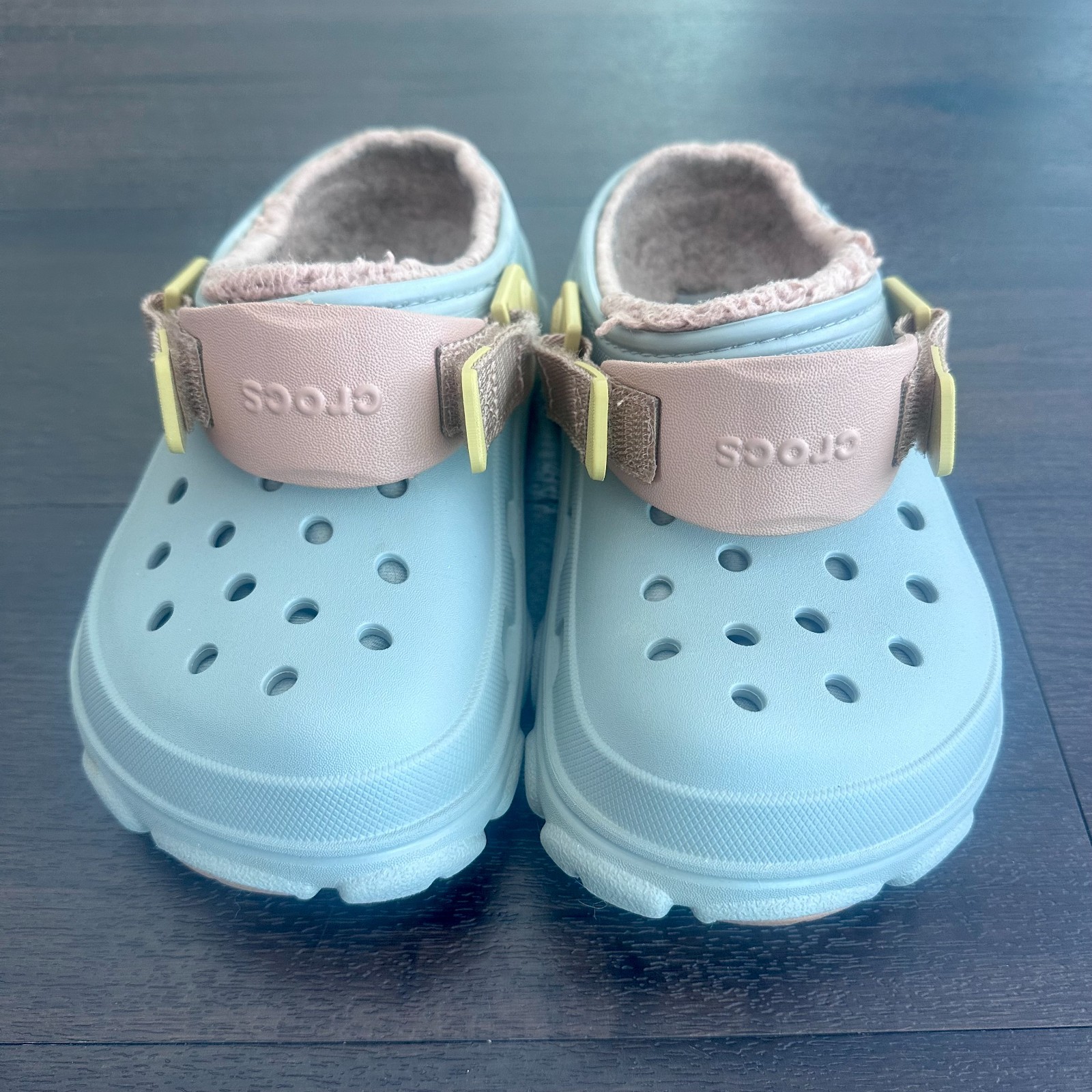 CROCS All-Terrain Lined Clogs Womens 6 Mens 4 Traction Soles Adjustable Straps