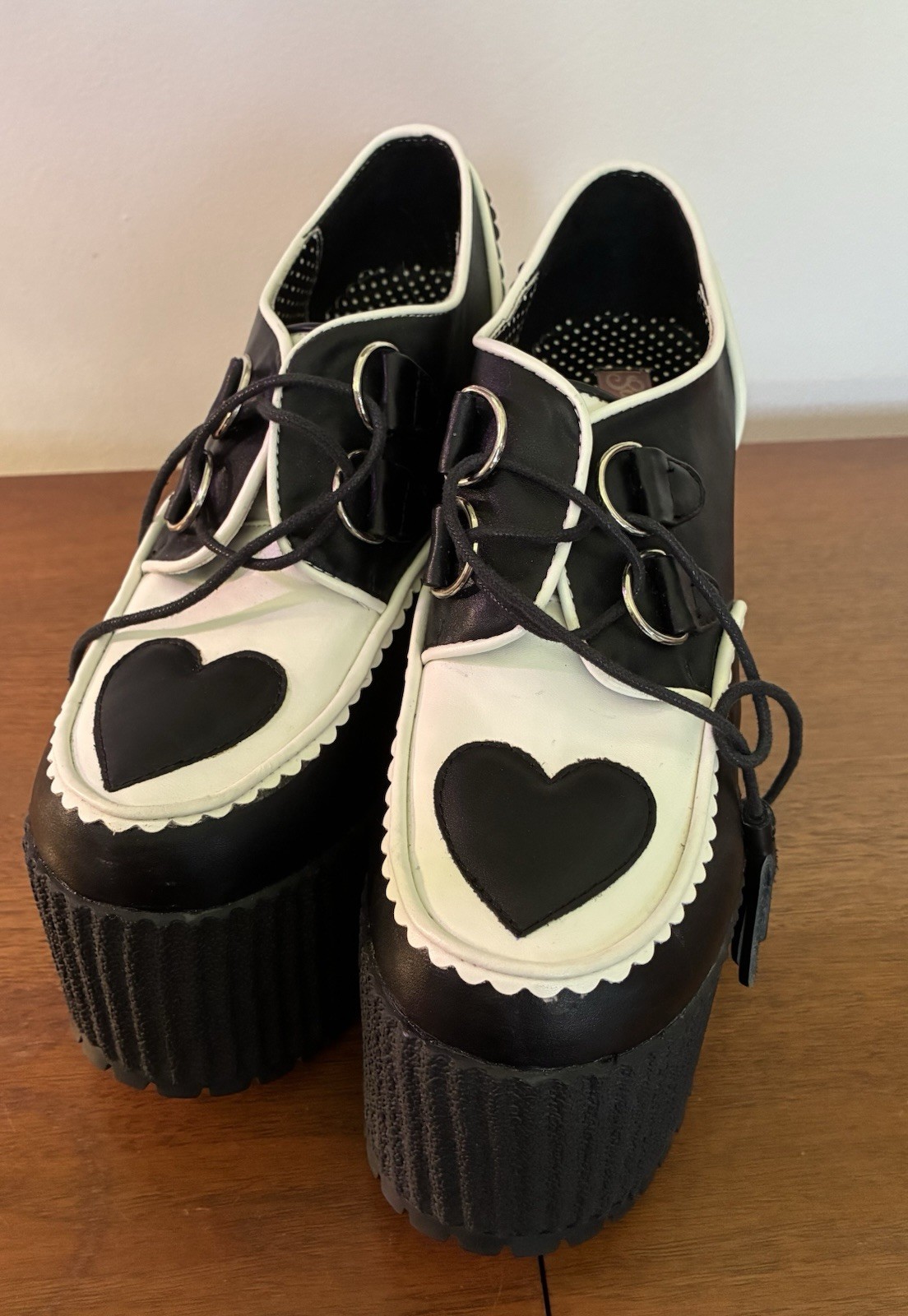 Dolls Kill Sugar Baby Laly Vegan Leather Platform Shoes Women’s Size 9