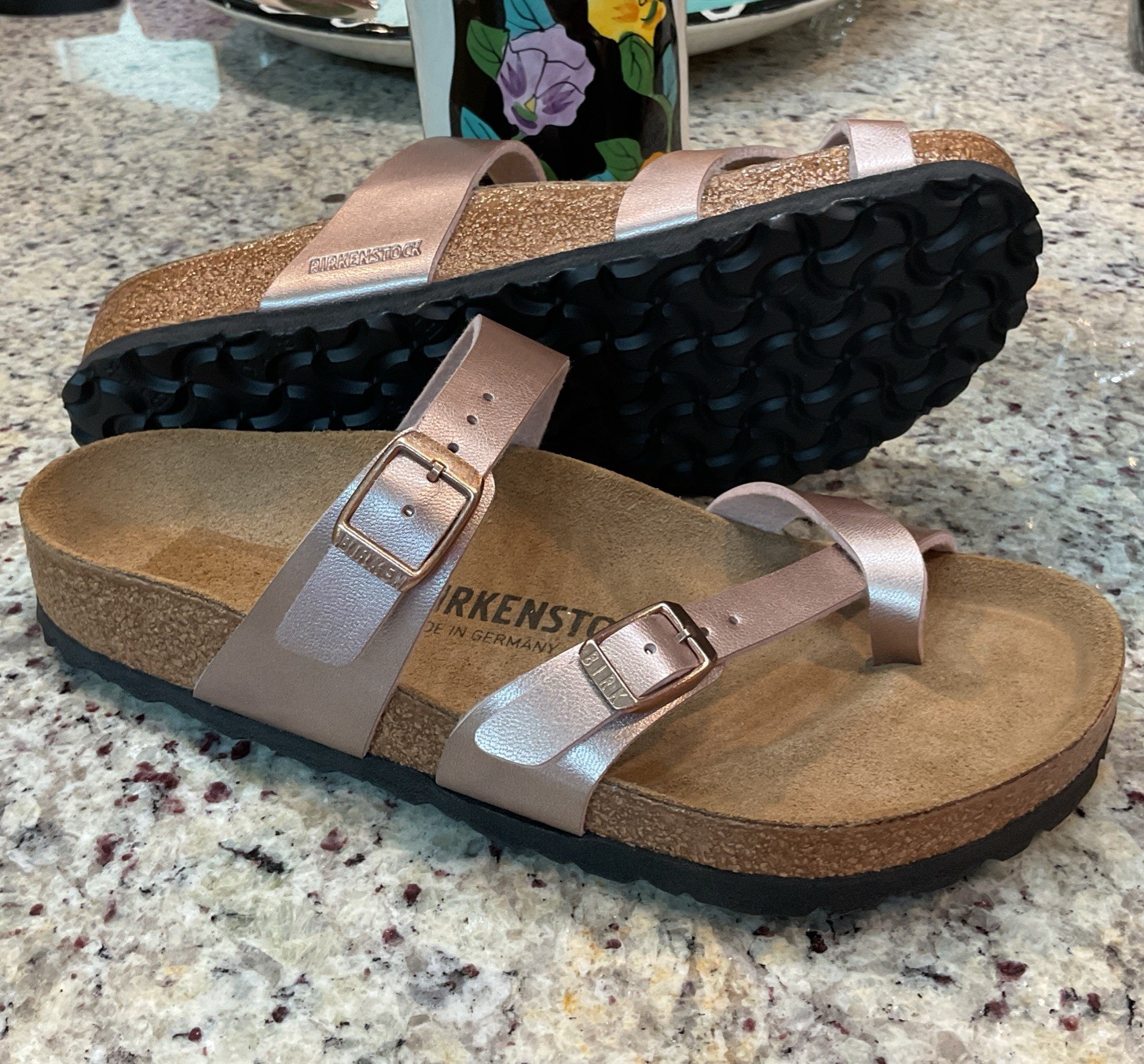 BIRKENSTOCK Women’s Sz 7-7.5 M/EUR 38 MAYARI Birko-Flor 102983 Copper MSRP $113