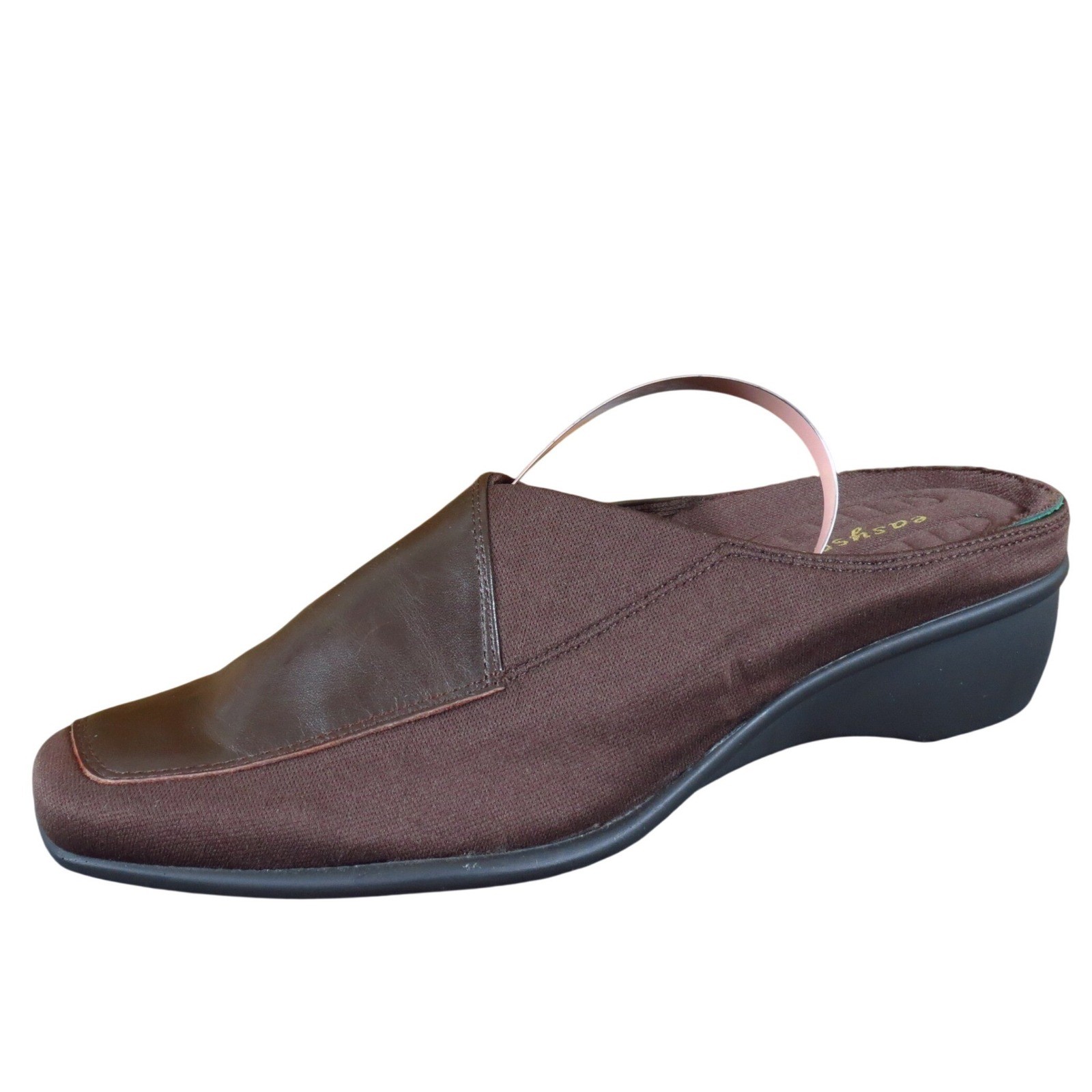 Easy Spirit Ramonas Women Casual Mule Size 7.5 Narrow Daily Wear Brown Leather