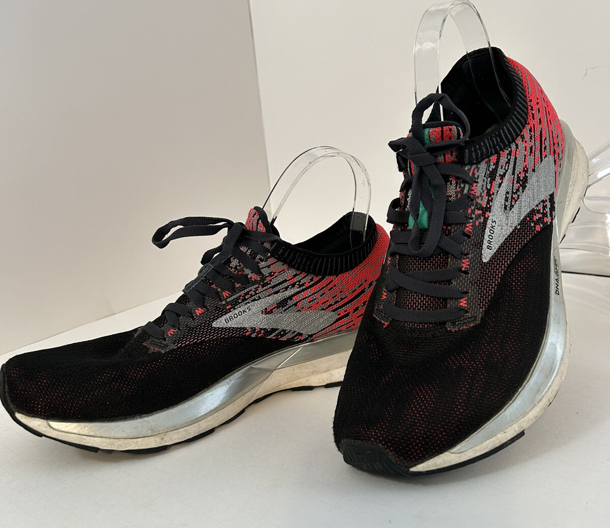 Brooks Ricochet -Womens 10 Black/Pink 1202821B678 DNA AMP Sneaker Trainer Runner