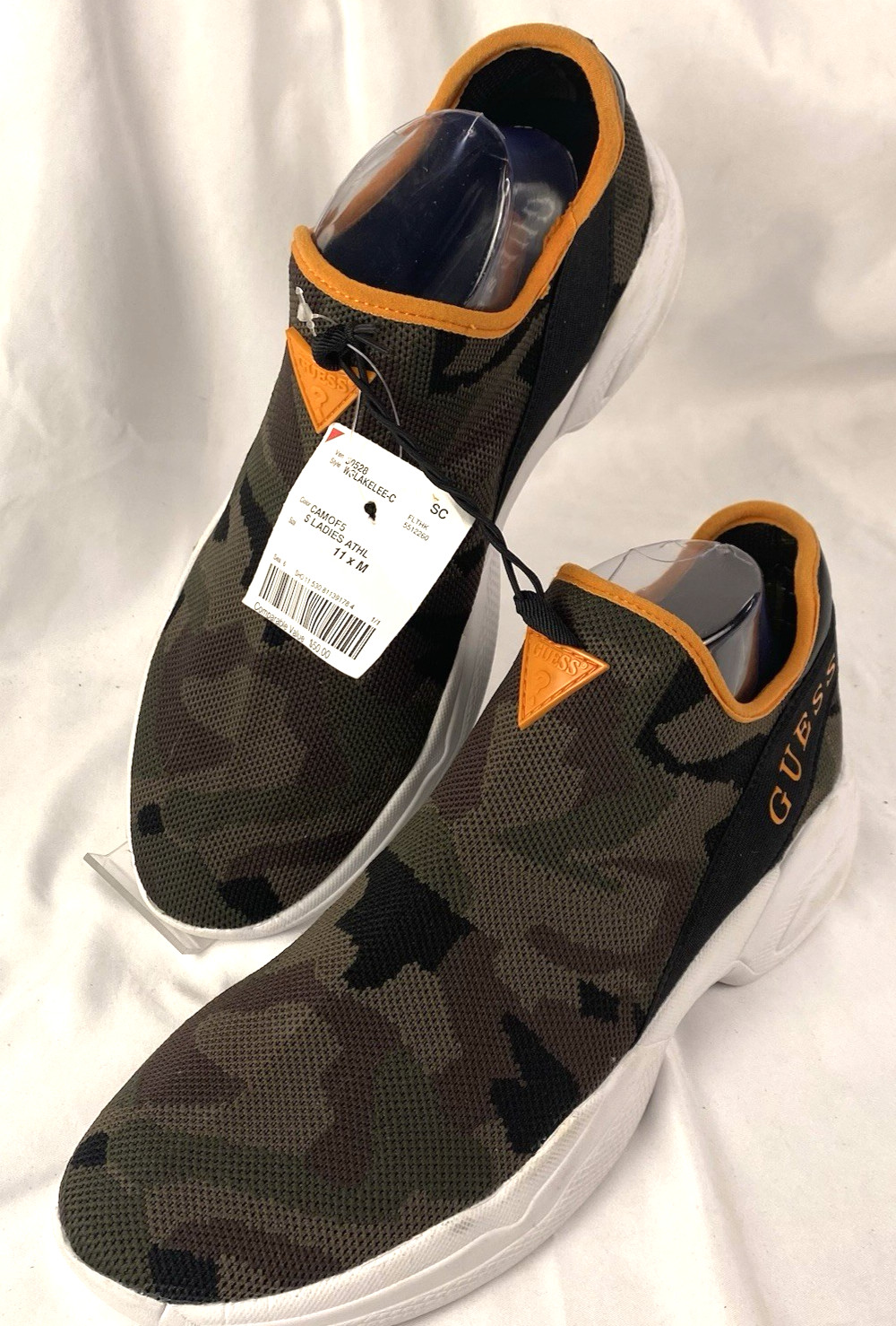 Guess Camo Slip-On Shoes Women’s 11M Camouflage Brown Black Green Sneakers NEW**