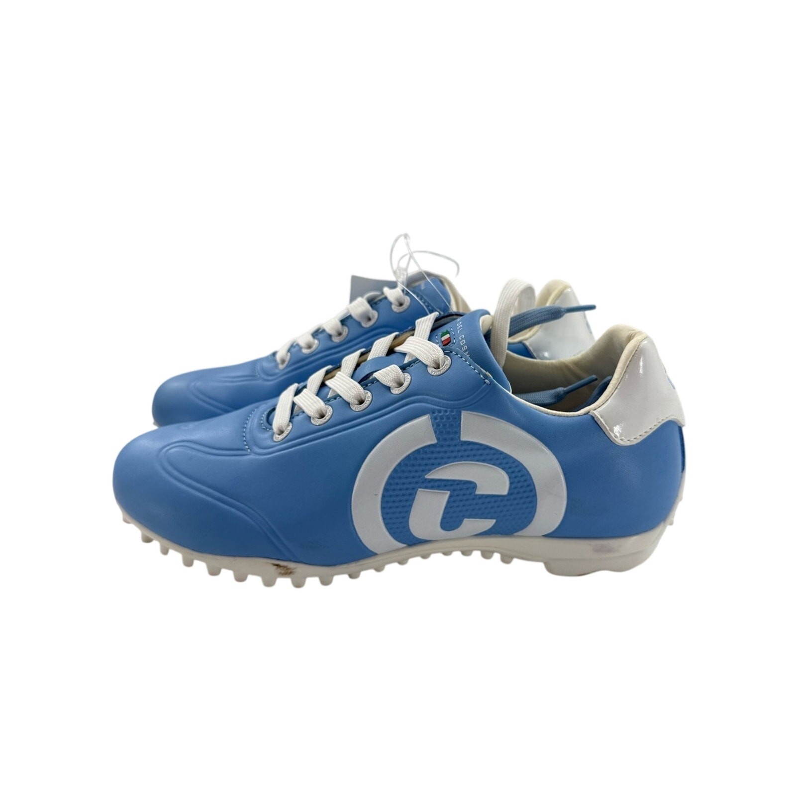 NWT DUCA DEL COSMA Queenscup Women’s Spikeless Golf Shoes Baby Blue White Size 7