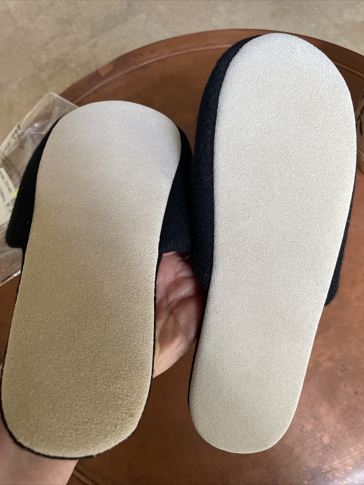 Restoration Hardware Unisex Cashmere Scuff Slippers Charcoal Sz XS(5-6) New